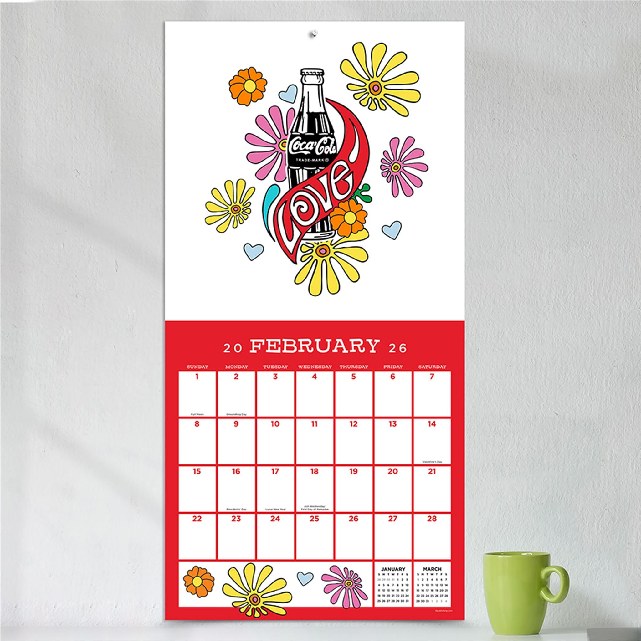 Calendrier mural Coca-Cola Harmony 2026 - Disponible uniquement en ligne