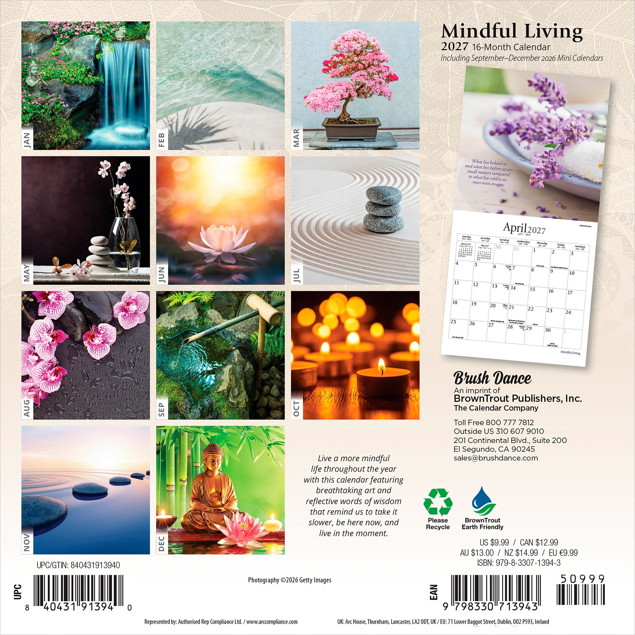Mindful Living 2027 Mini Calendar
