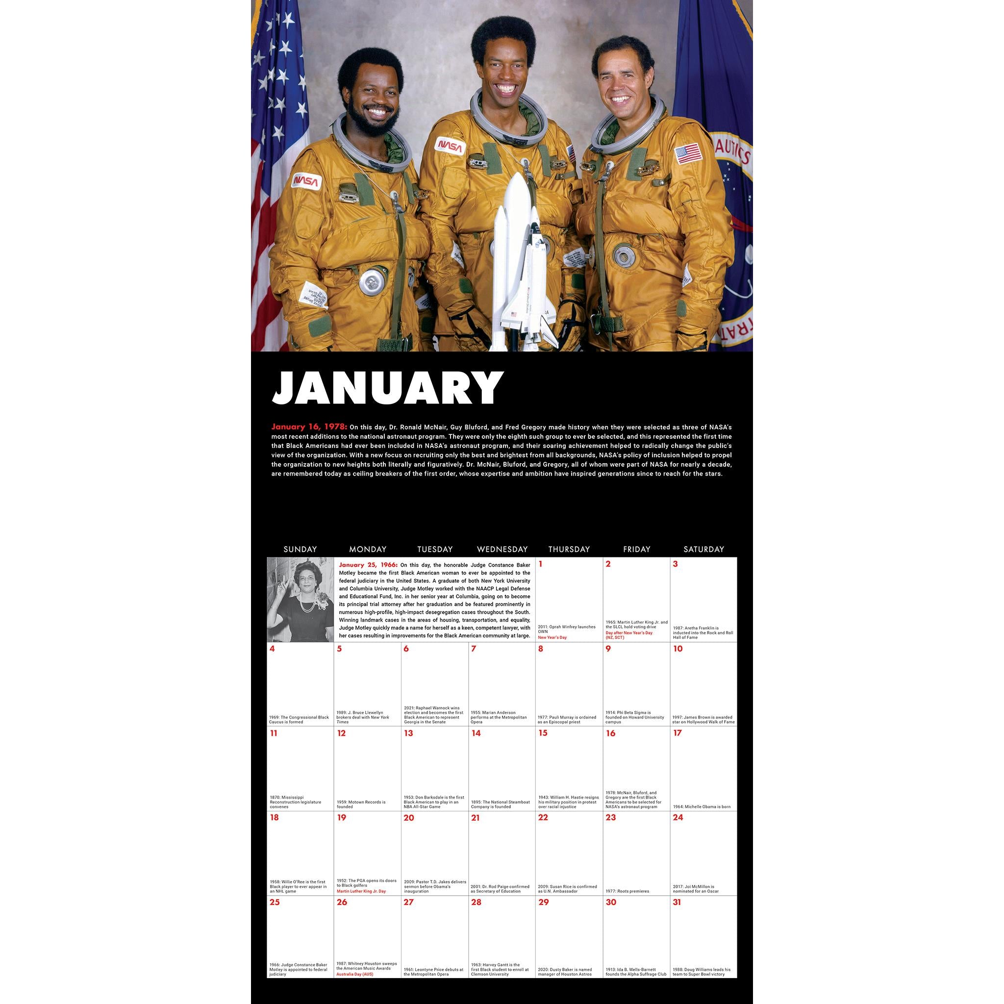 Calendrier mural 2026 « Ce jour-là dans l’histoire des Noirs » - Disponible uniquement en ligne