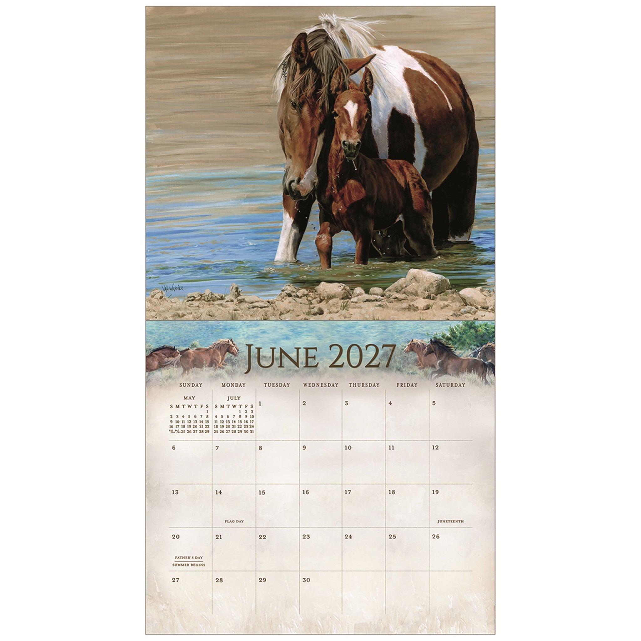 Horses 2027 Wall Calendar