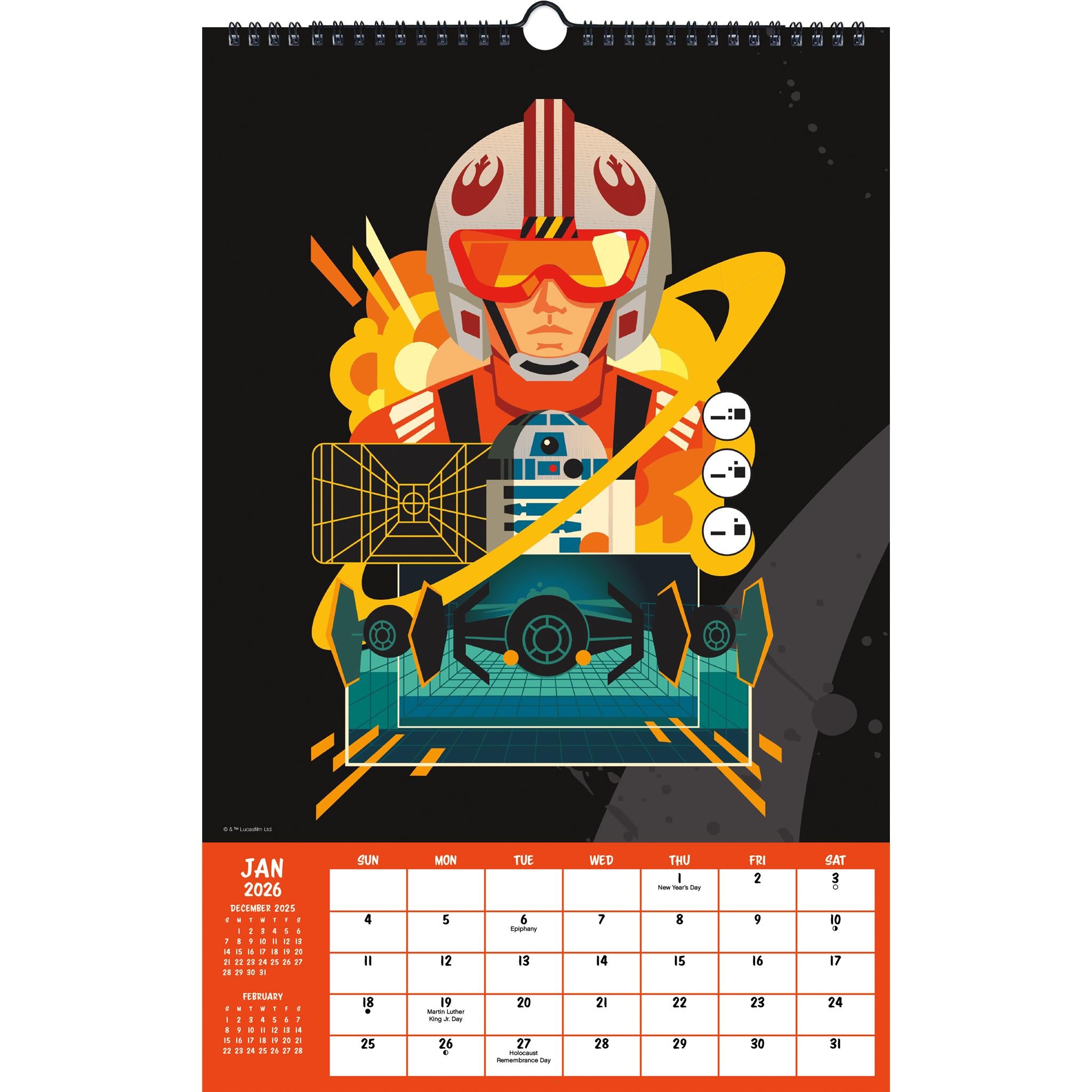 Calendrier Star Wars 2026 (affiche)