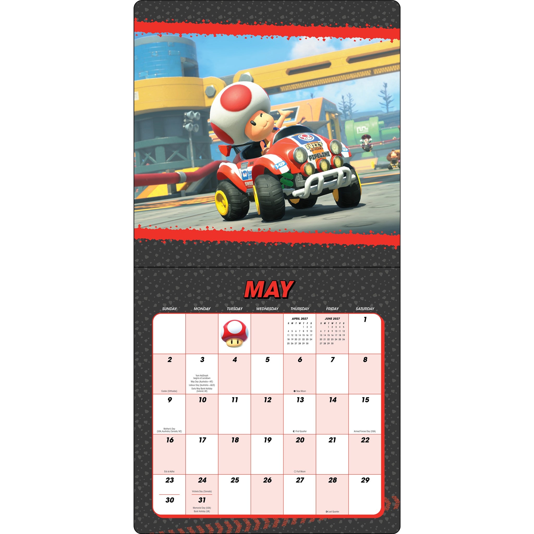 Mario Kart World 2027 Wall Calendar