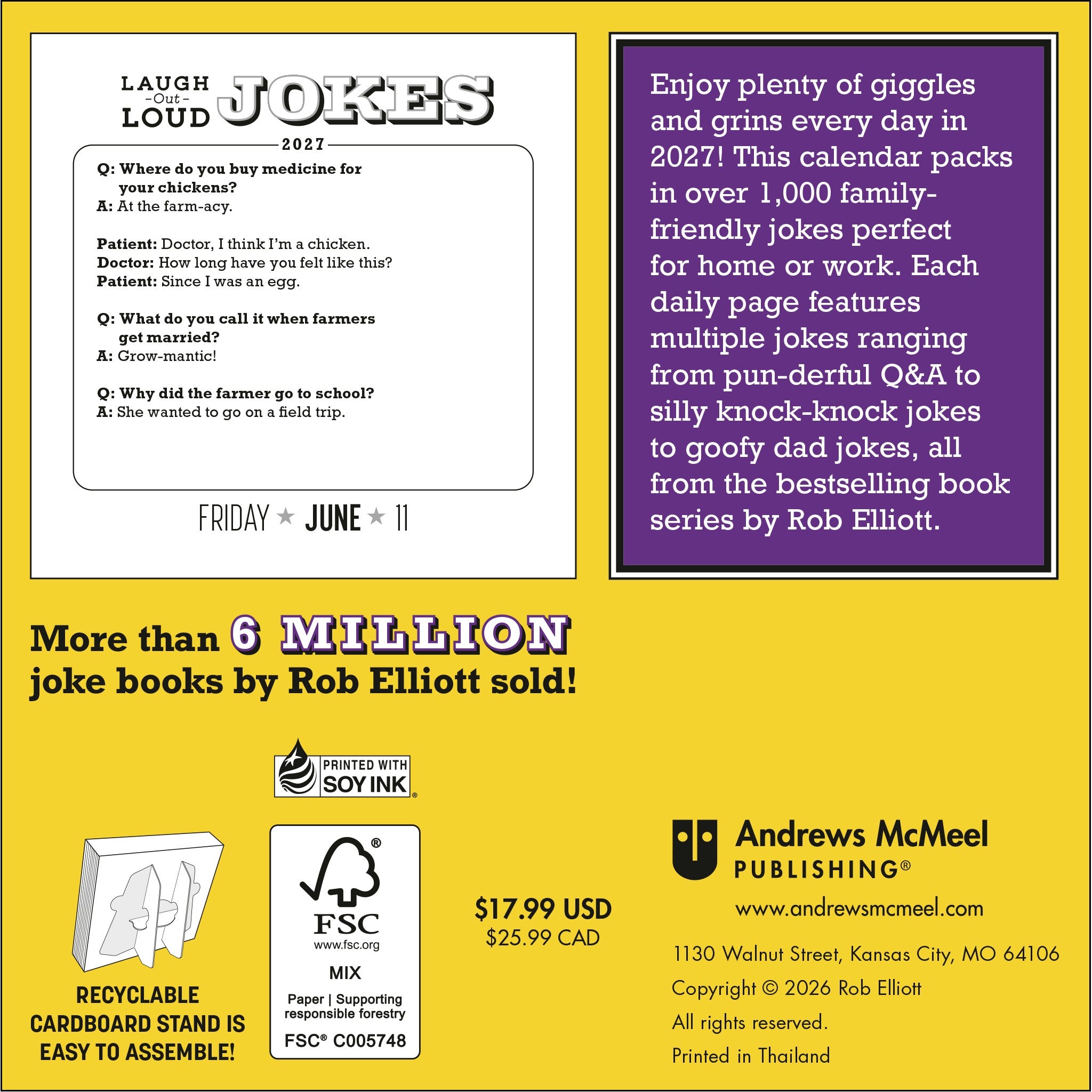 Laugh-Out-Loud Jokes 2027 Box Calendar - Online Only
