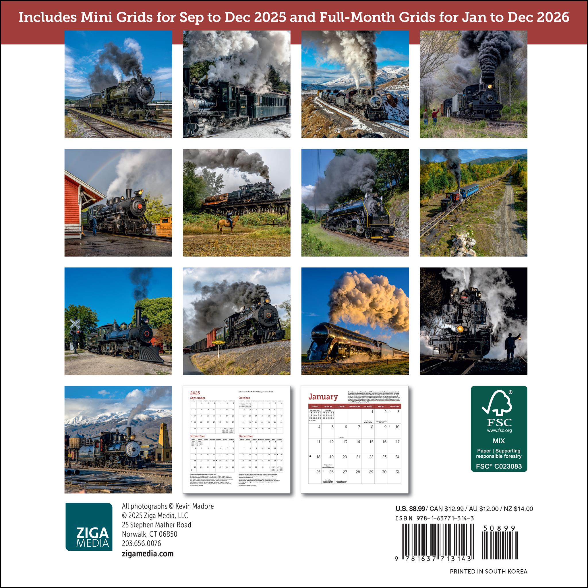 Mini-calendrier des trains à vapeur 2026