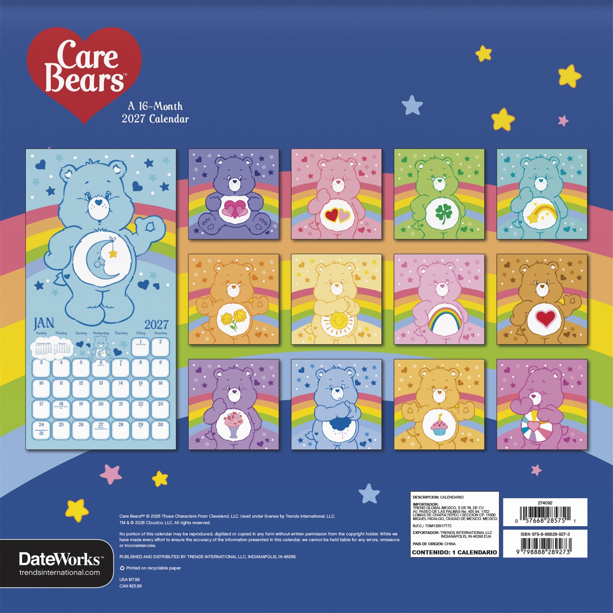 Care Bears 2027 Wall Calendar - Online Only