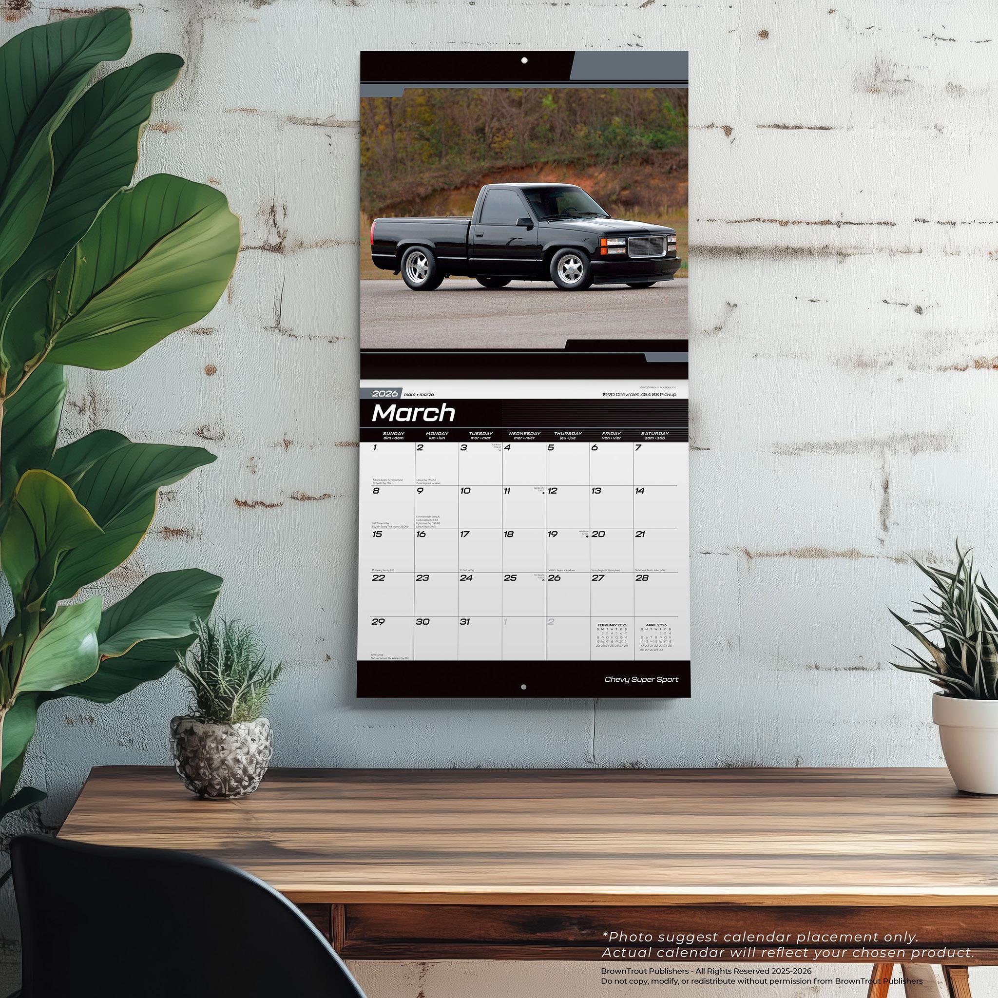 Chevy Super Sport 2026 Wall Calendar - Online Only