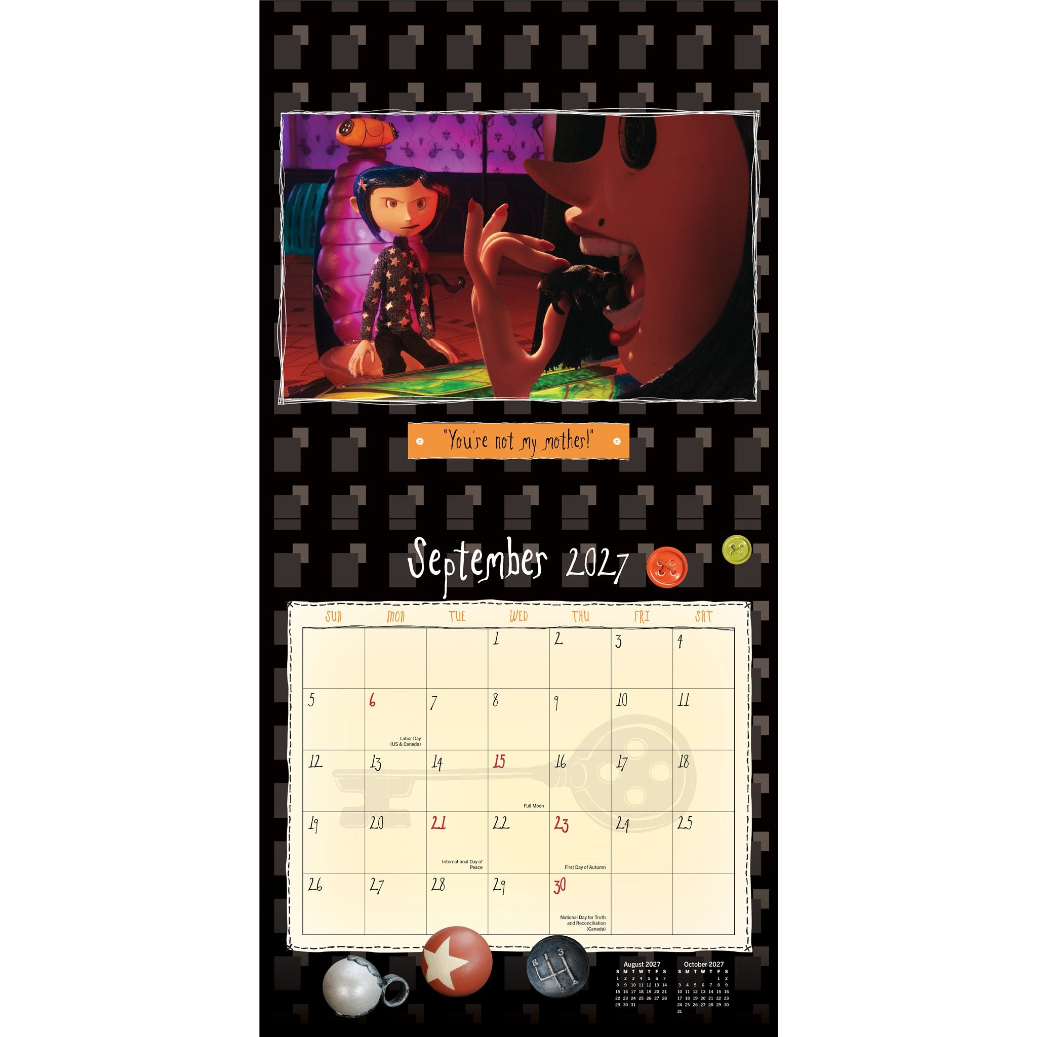 Calendrier mural Coraline 2027 - Exclusivement en ligne