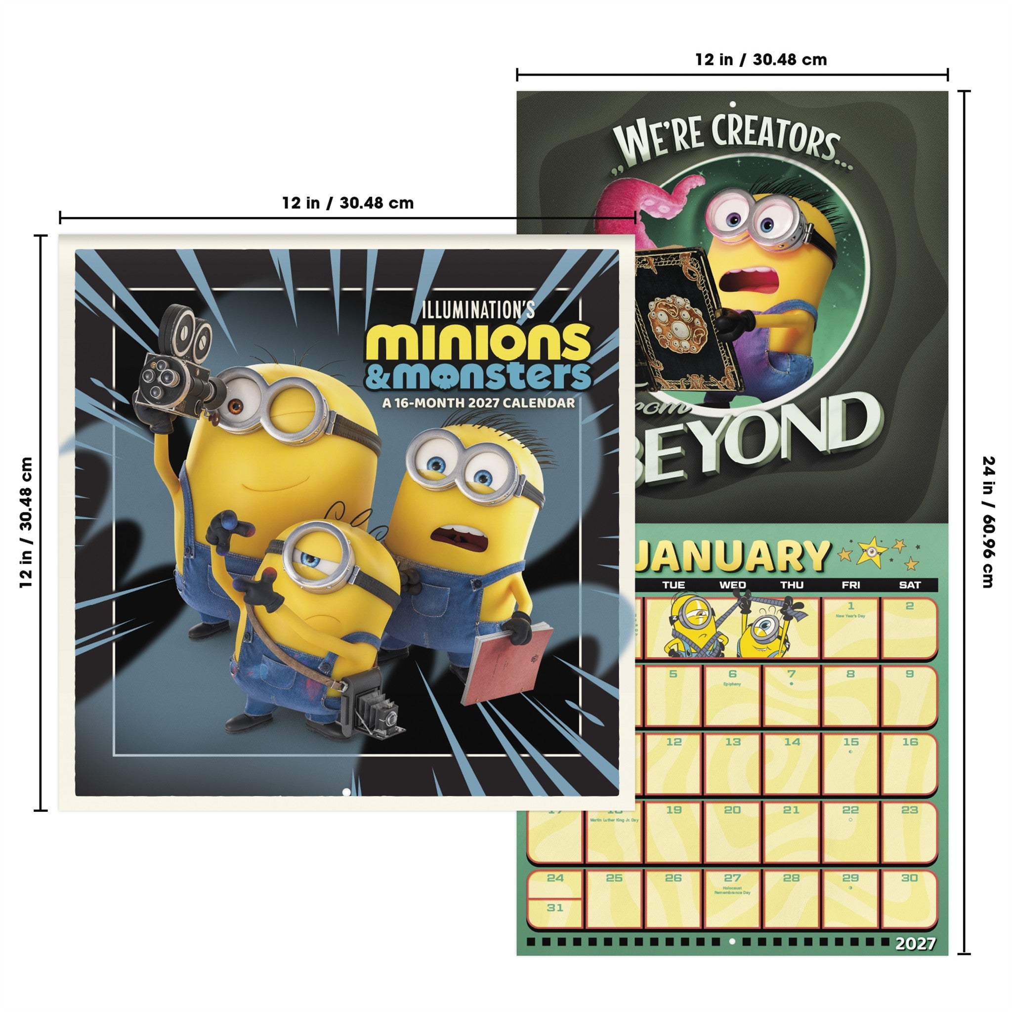 Minions and Monsters 2027 Wall Calendar
