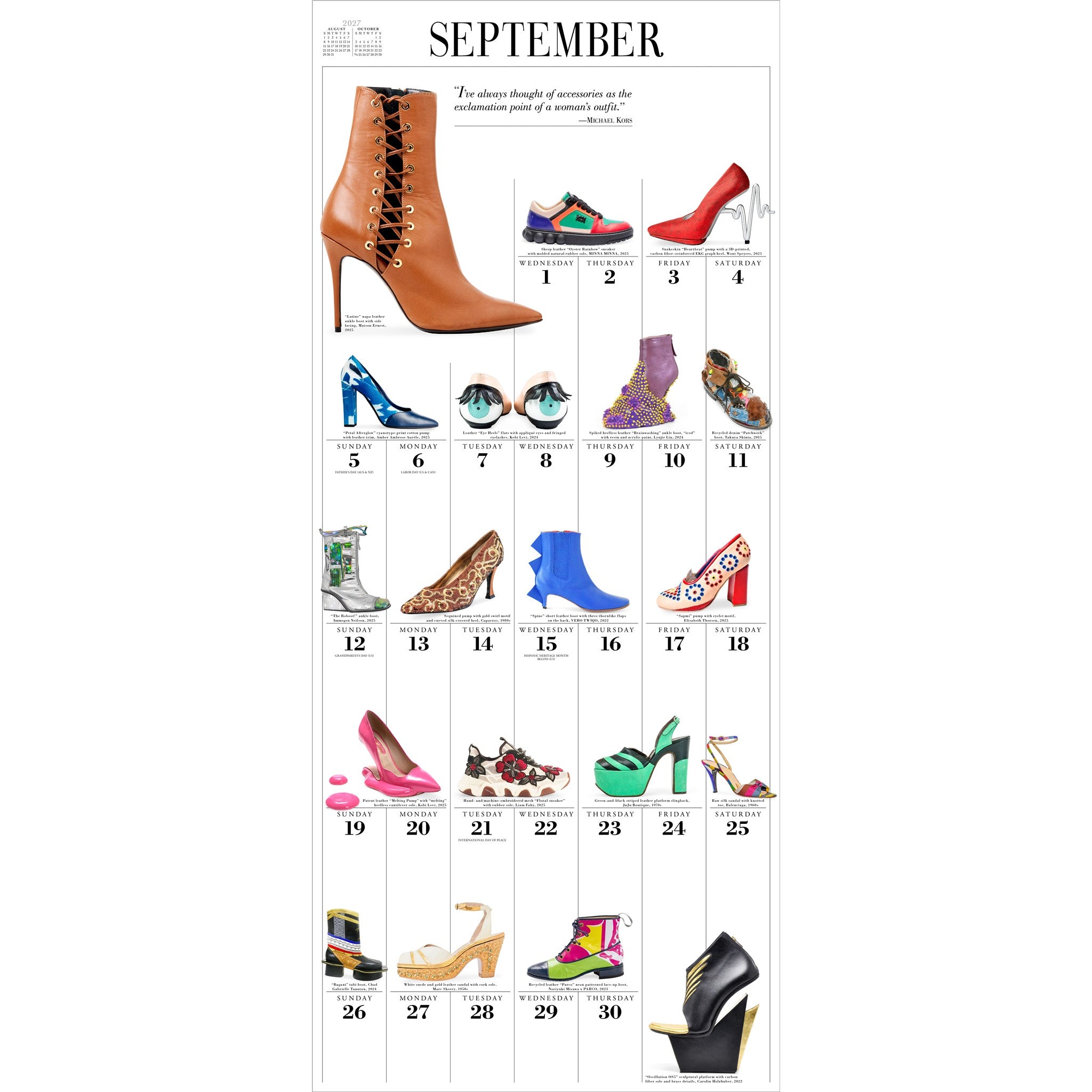365 Days of Shoes 2027 Wall Calendar