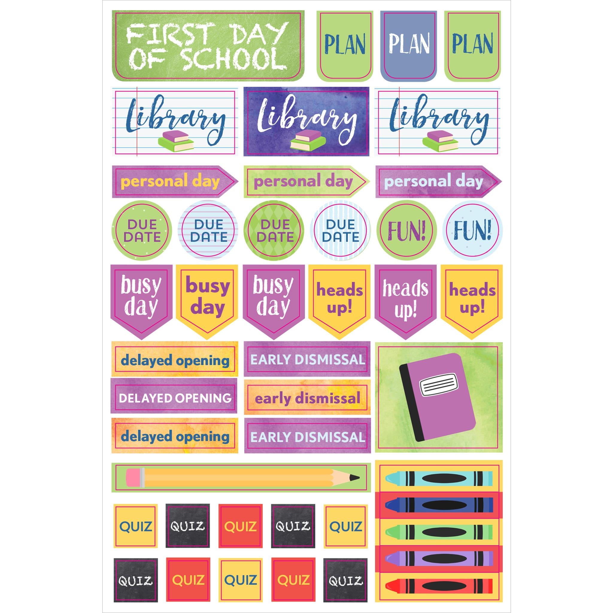 Autocollants pour agenda d'enseignant