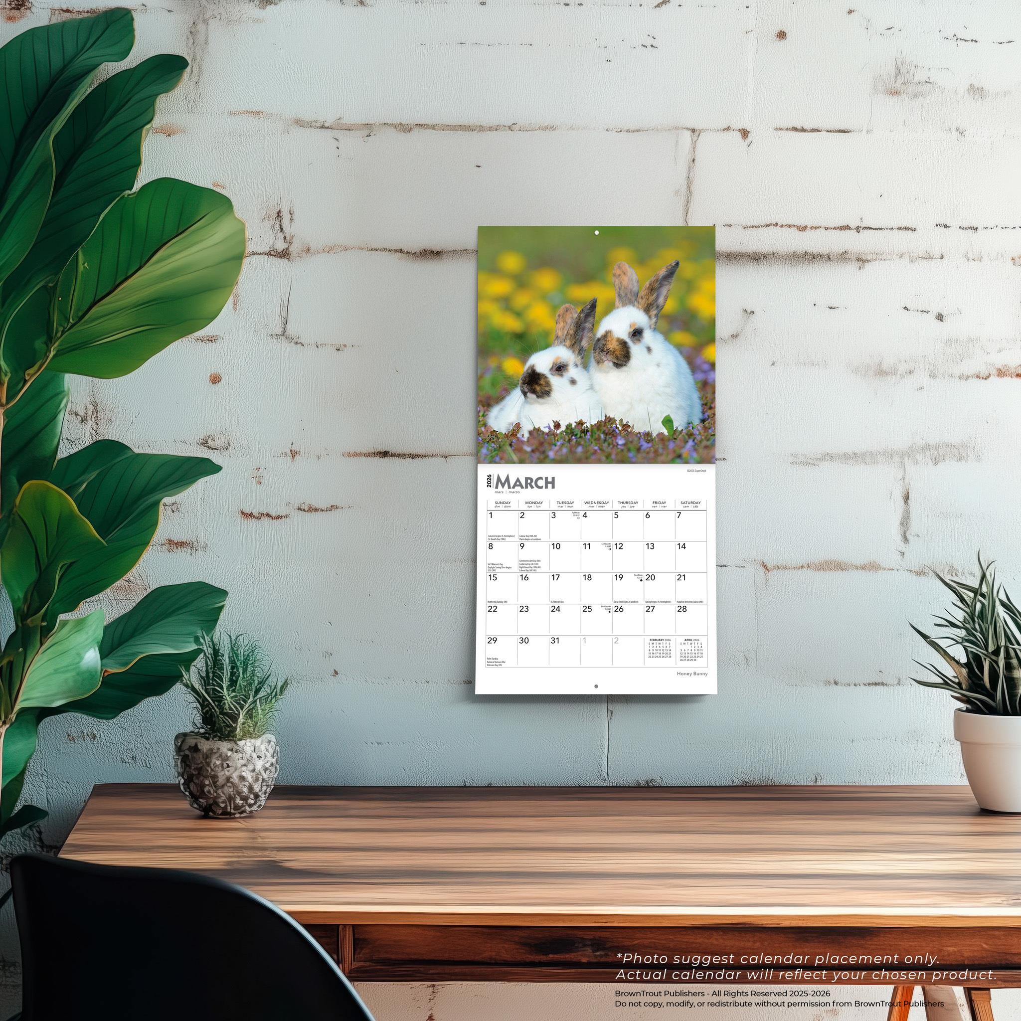 Honey Bunny 2026 Mini Calendar