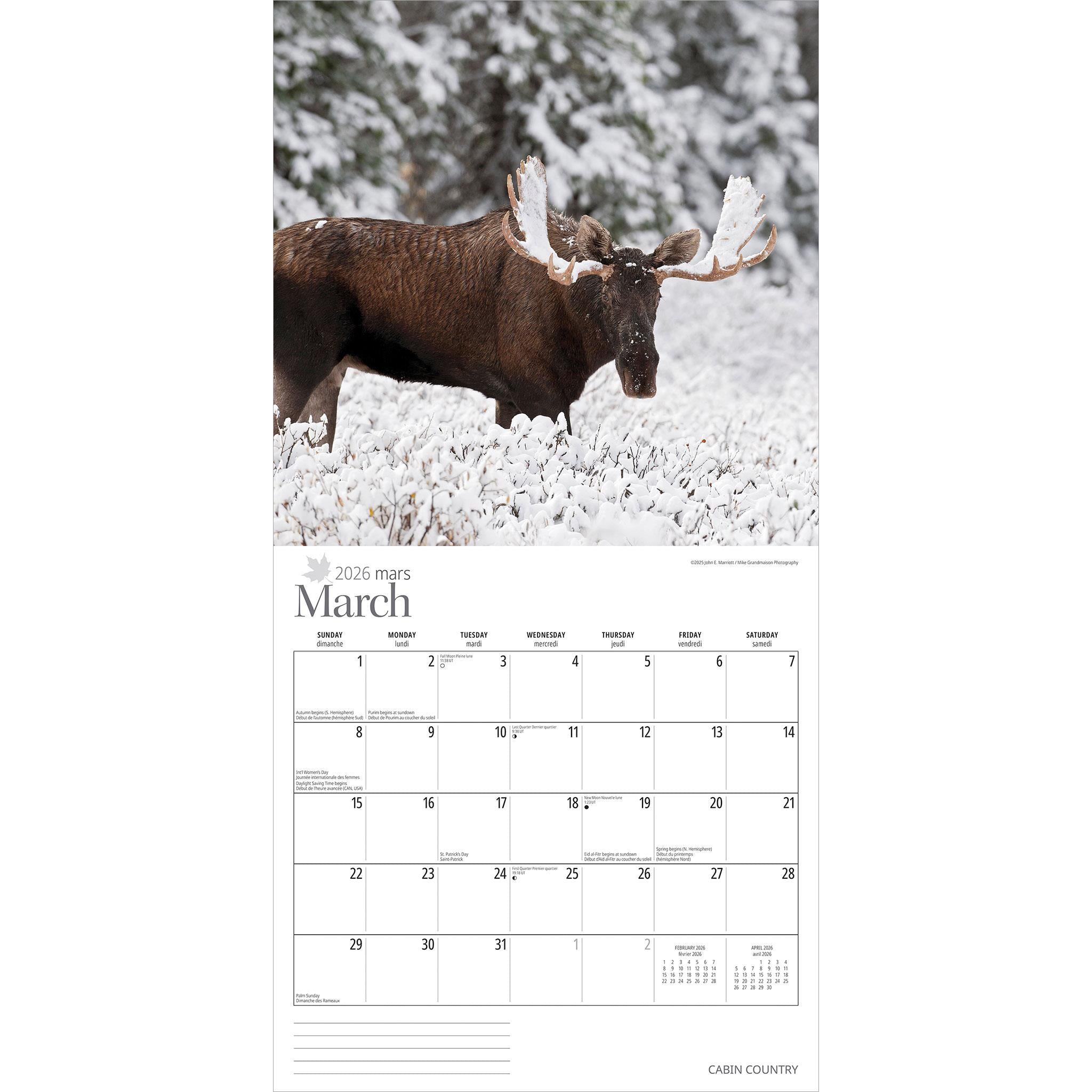 Cabin Country 2026 Wall Calendar