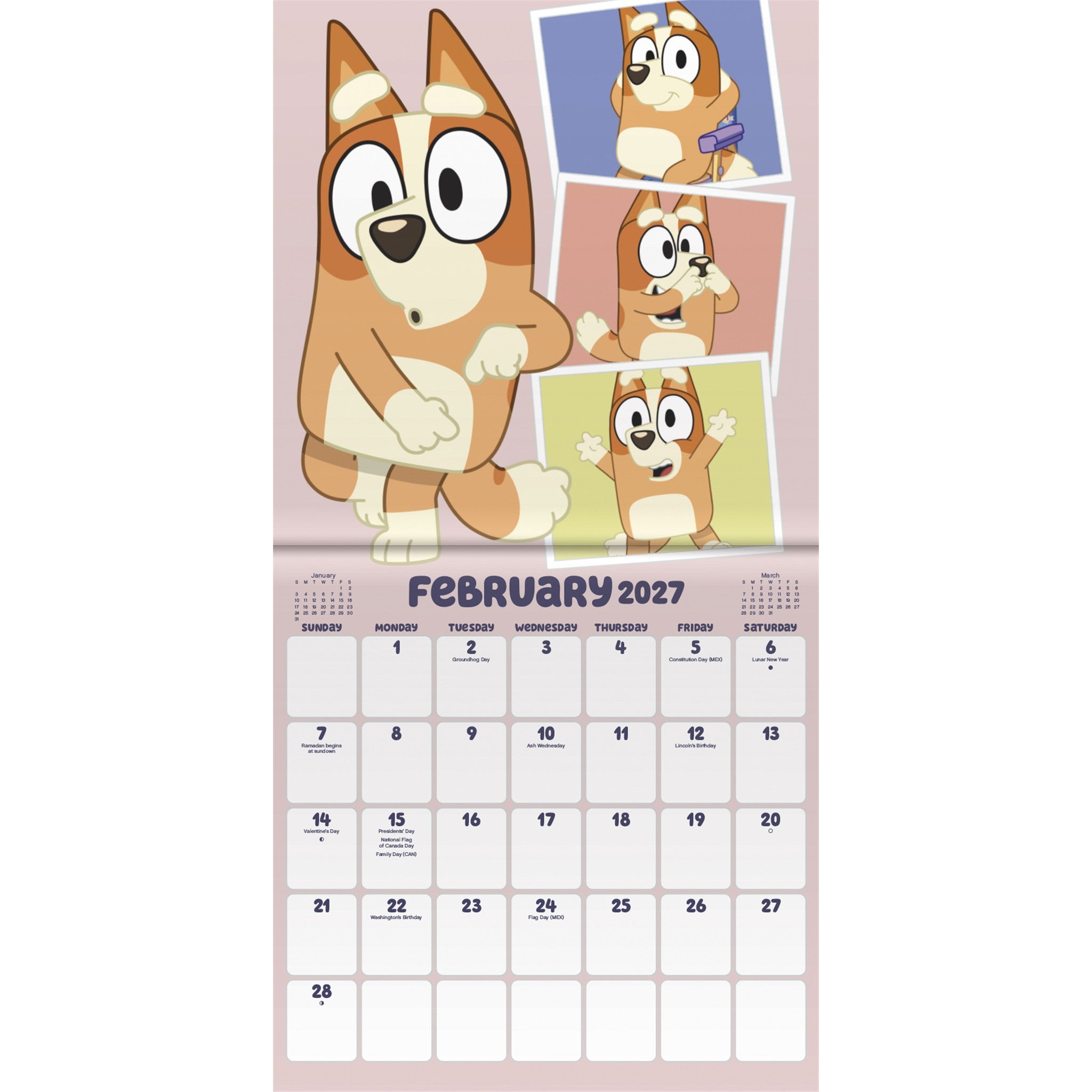Bluey 2027 Mini Calendar