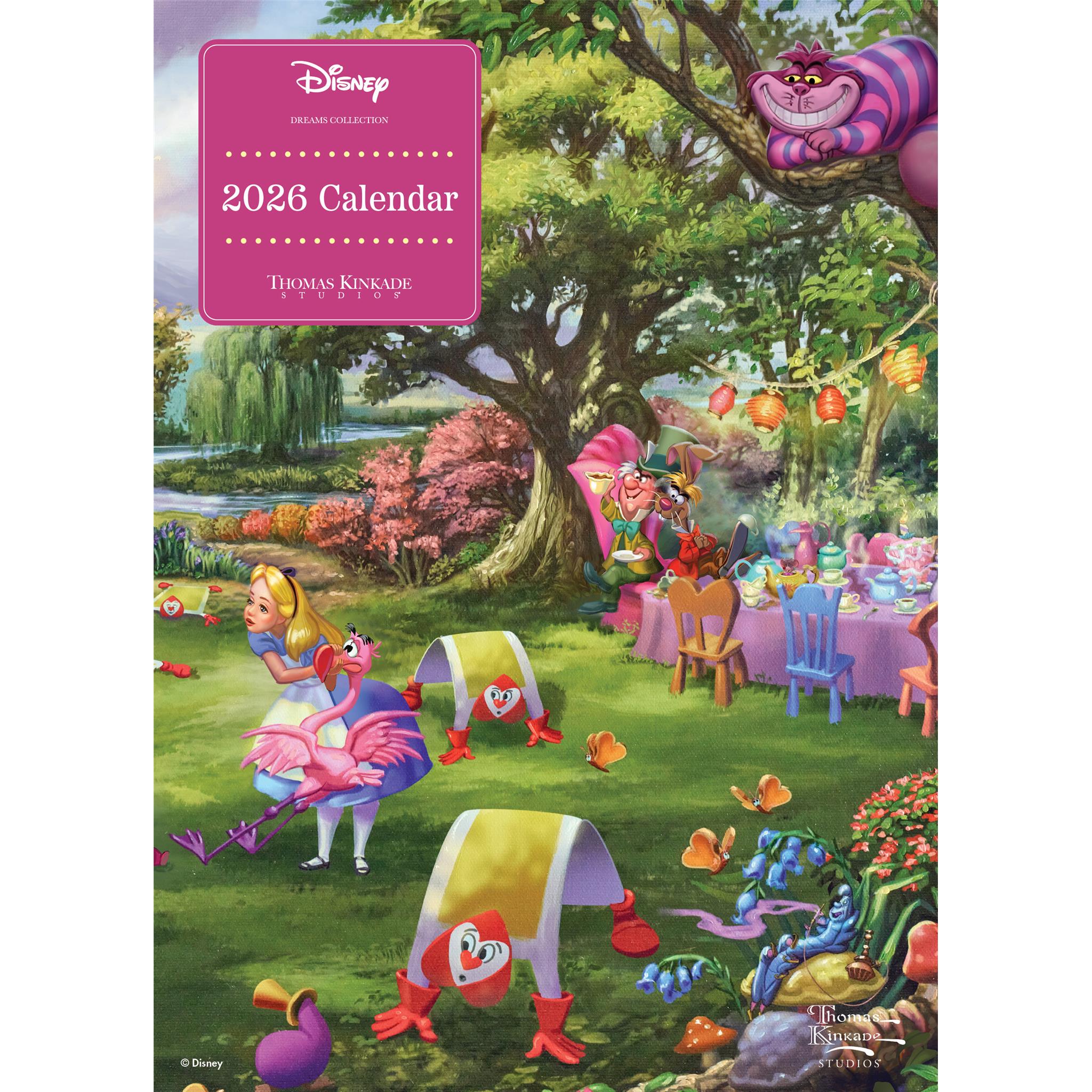 Calendrier de fiançailles 2026 de la collection Disney Dreams des studios Thomas Kinkade