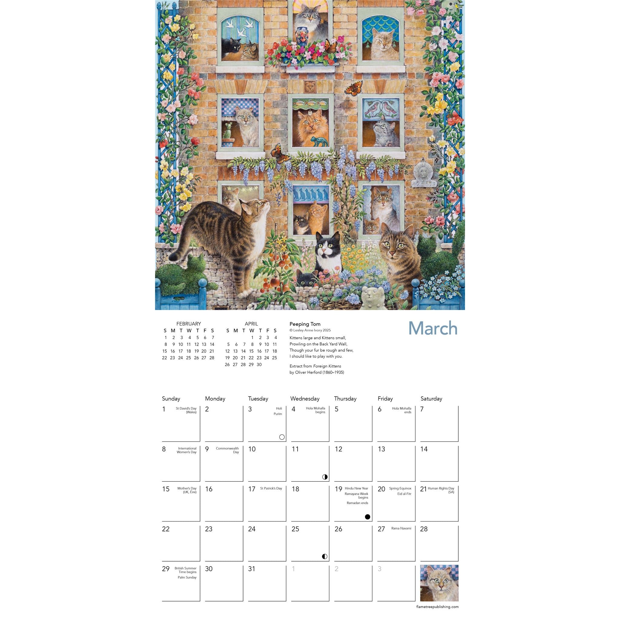 Mini-calendrier Ivory Cats 2026 - Disponible uniquement en ligne