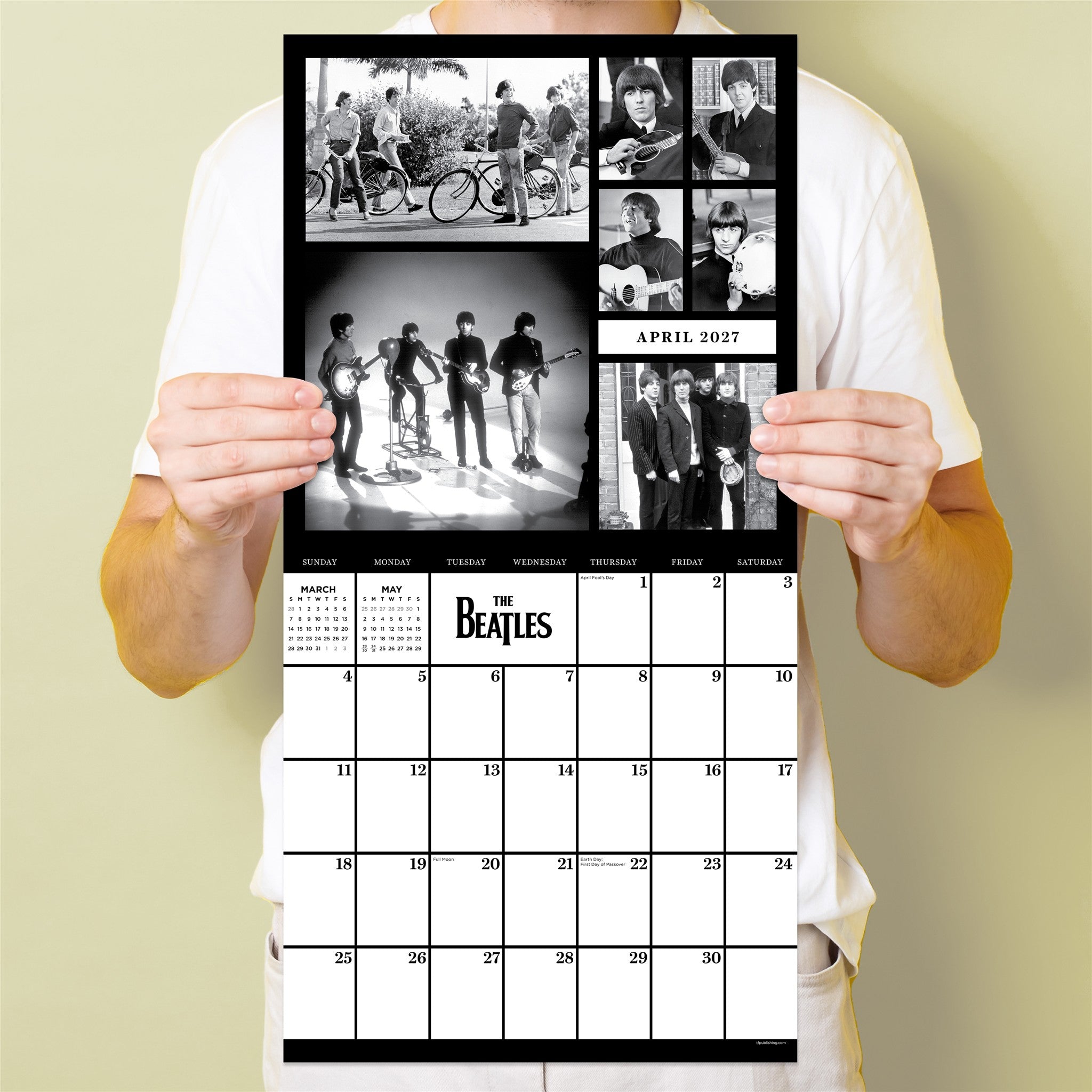 The Beatles: In Black & White 2027 Wall Calendar - Online Only