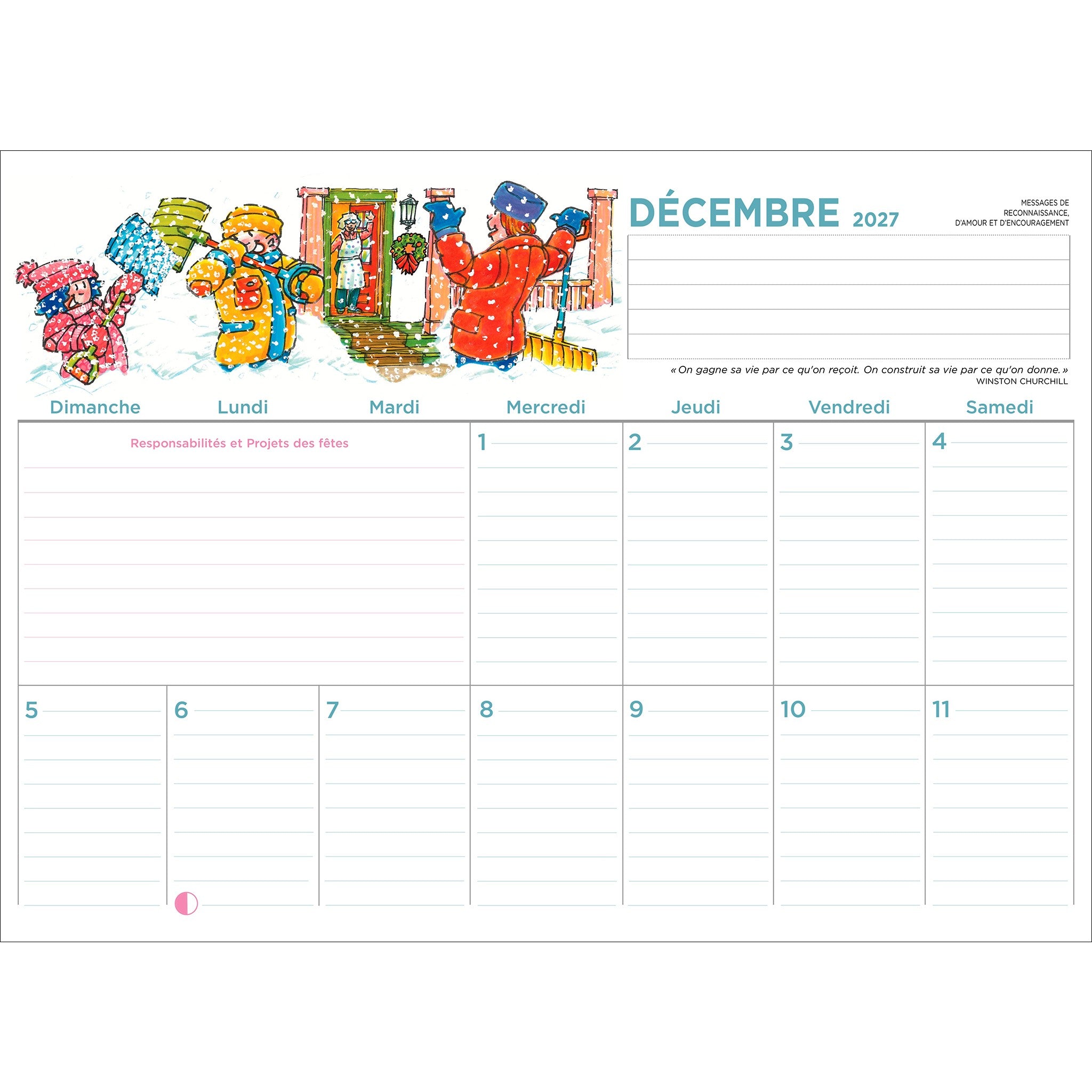 Agenda Familial 2027 Calendrier Mural (French)