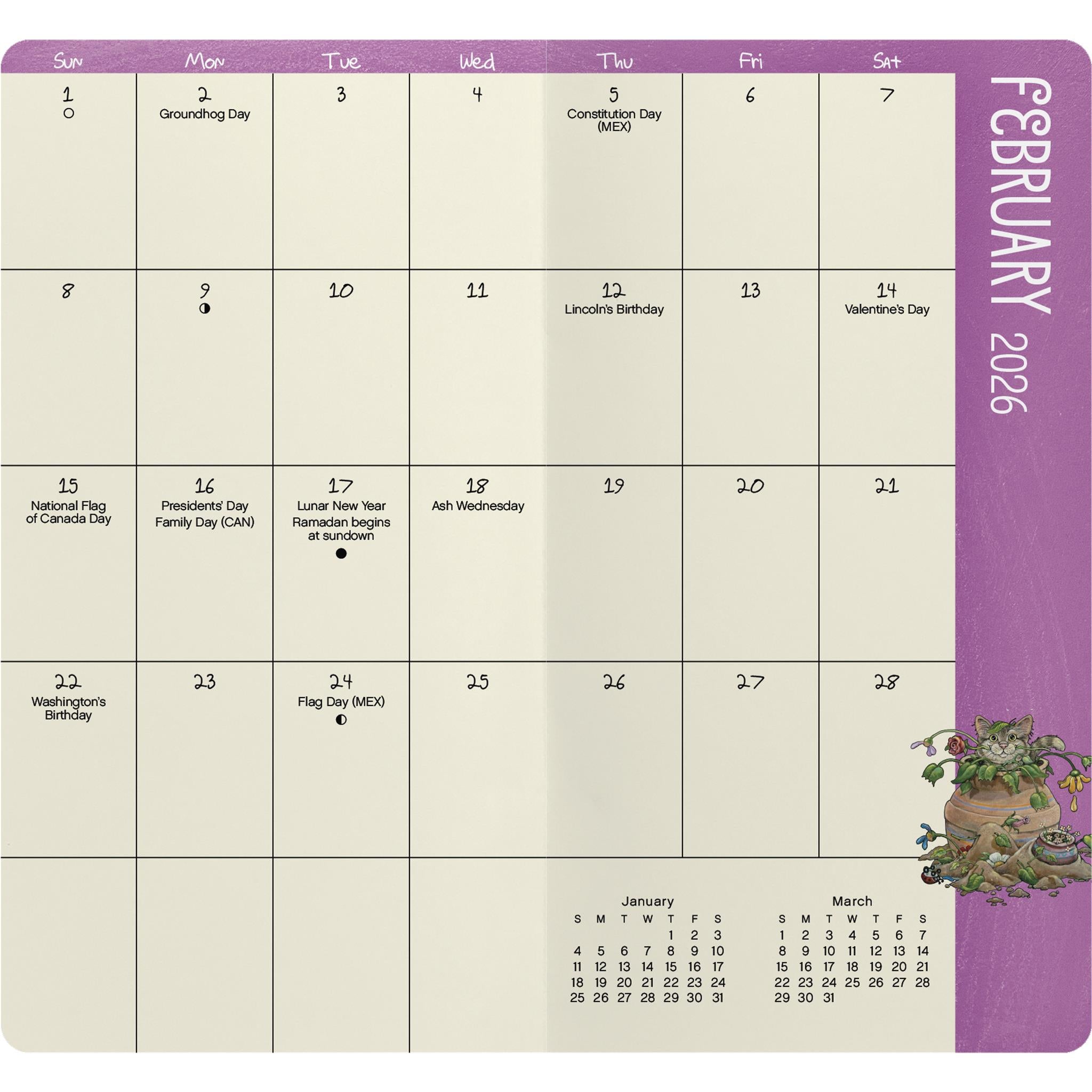 Gary Patterson Cats 2026 2 Yr Pocket Planner Calendar - Online Only