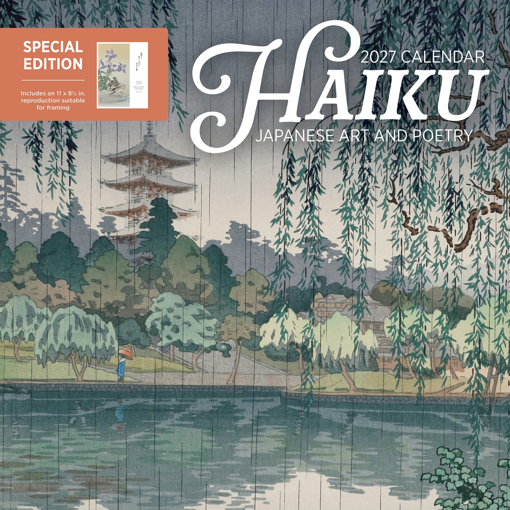 Haiku Japanese Art and Poetry Special Edition with Print 2027 Wall Calendar