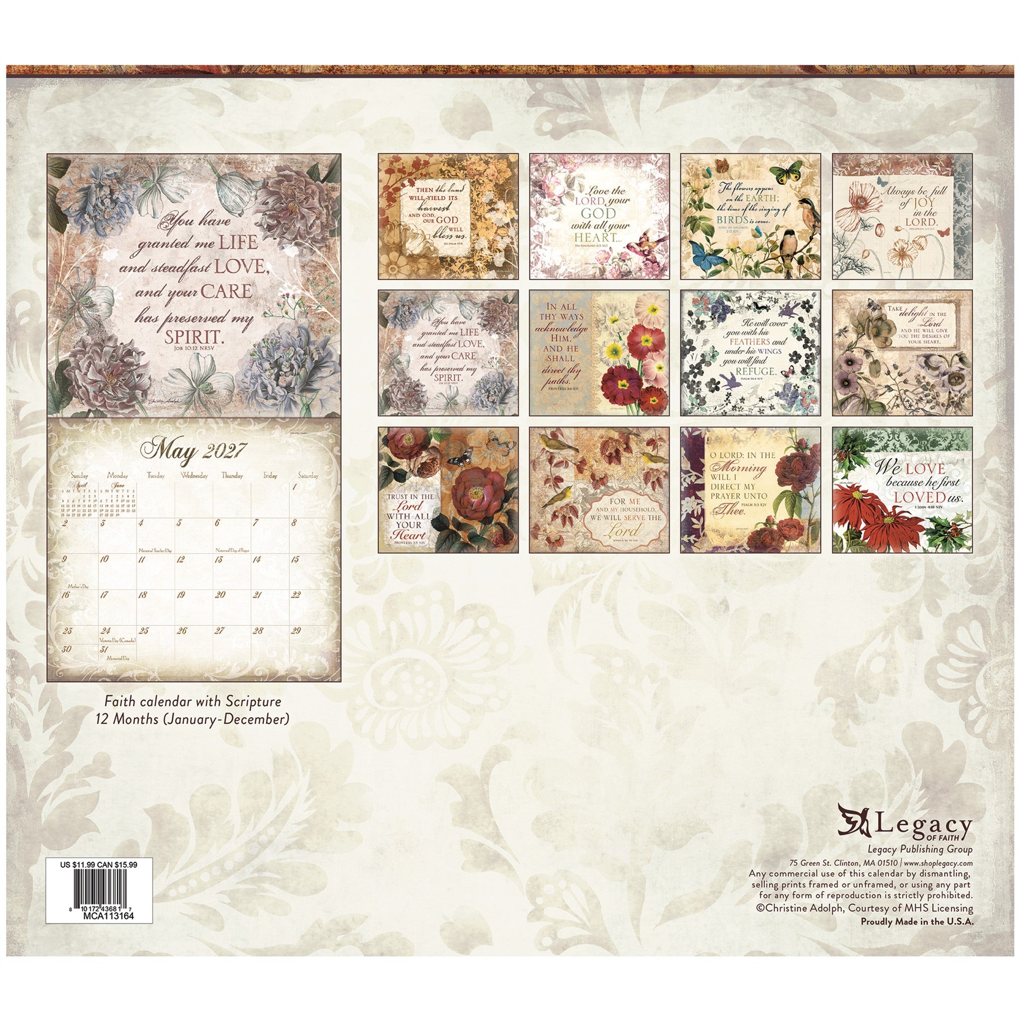 Walk by Faith 2027 Mini Calendar