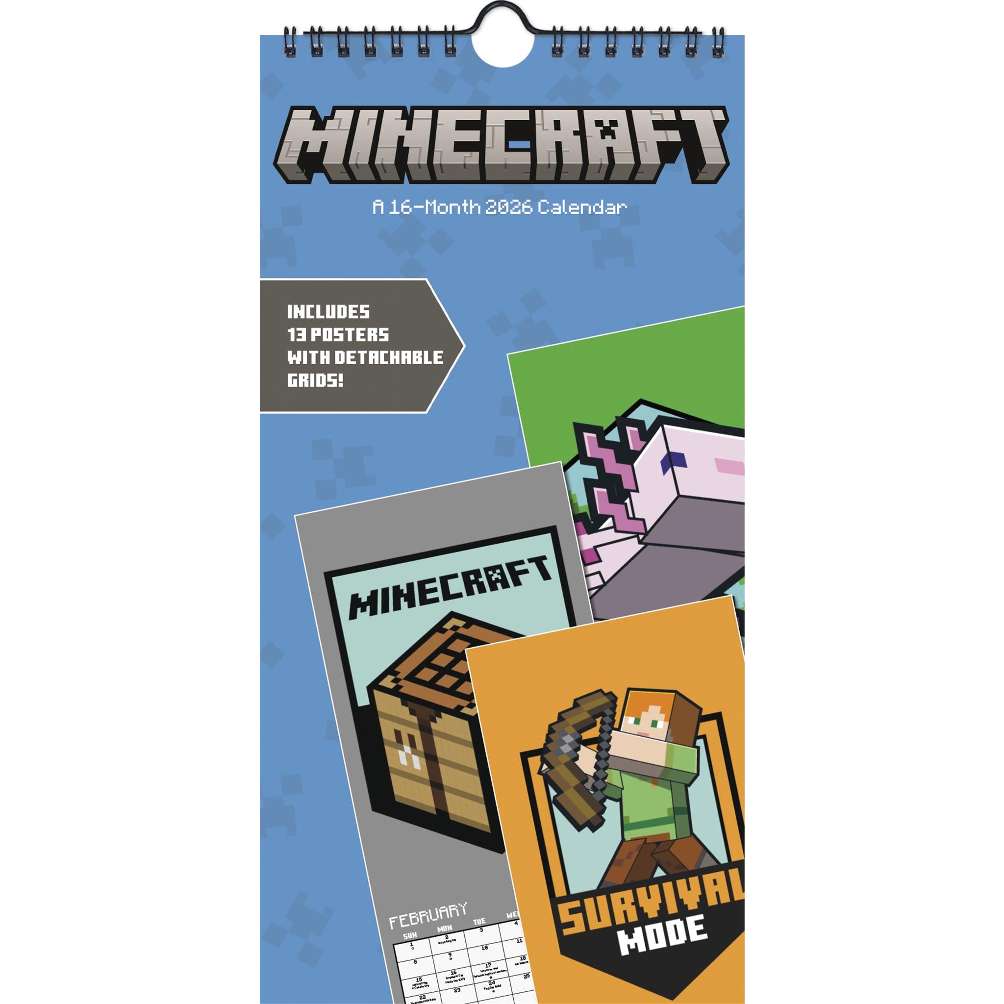 Calendrier miniature Minecraft 2026