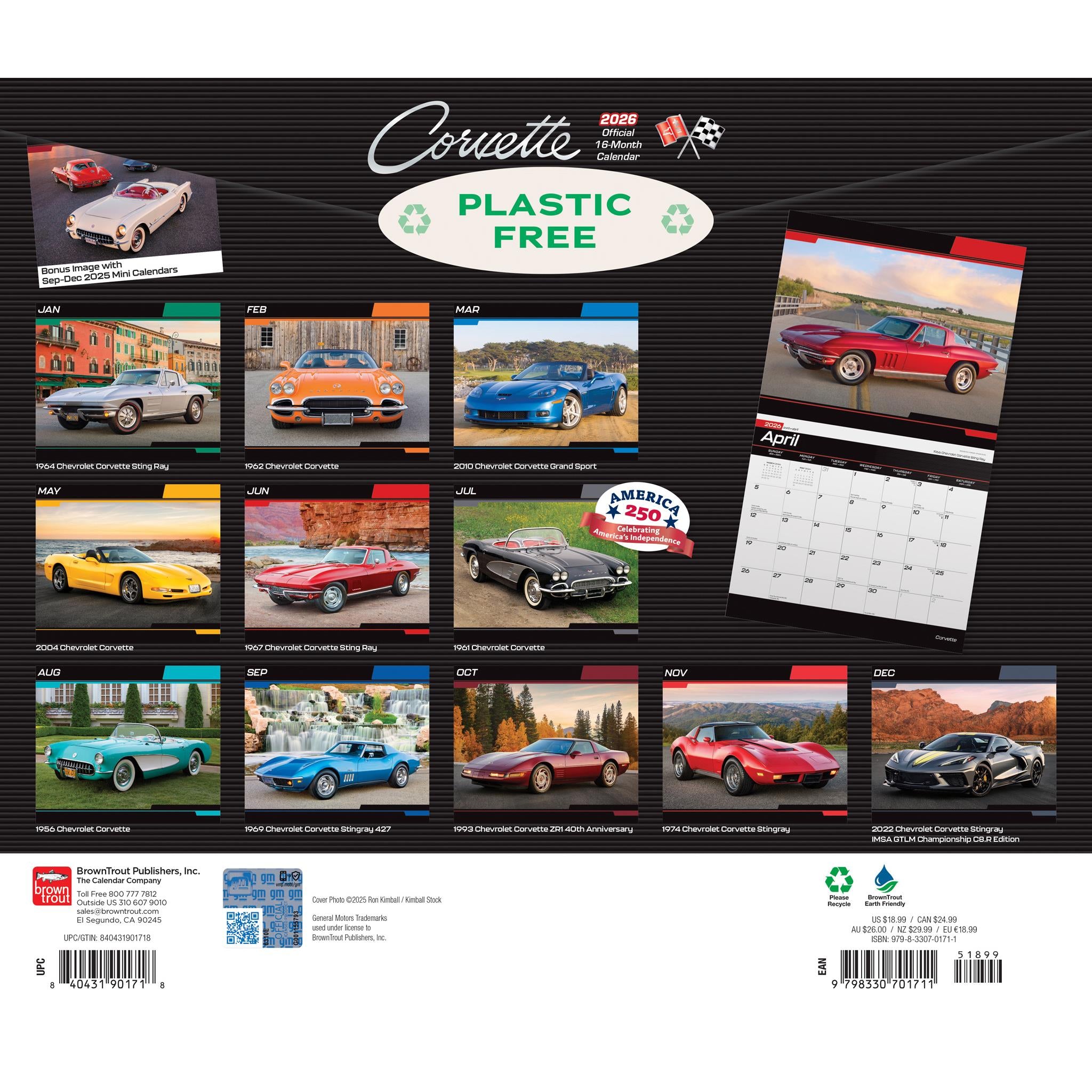 Corvette 2026 Wall Calendar