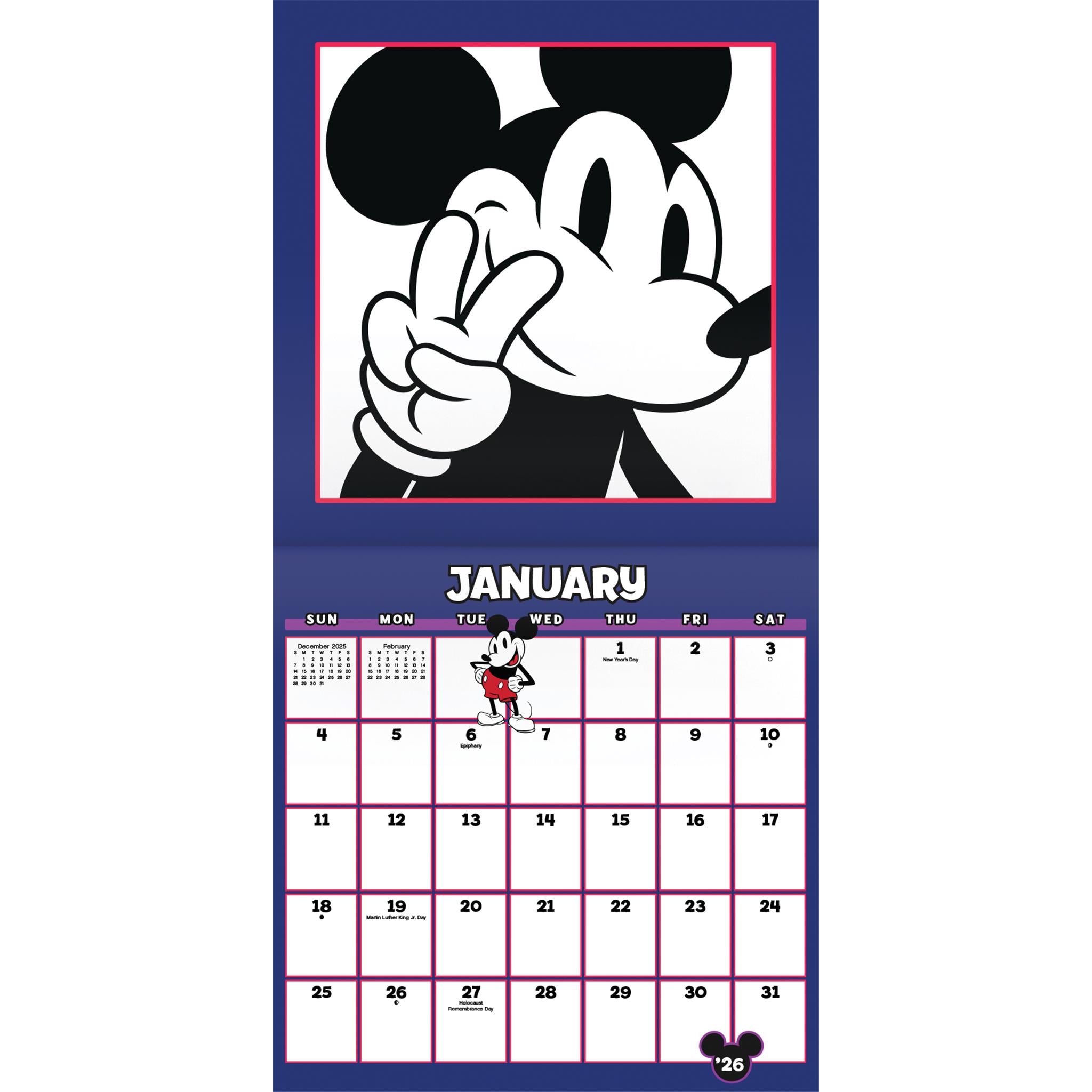Calendrier mural Mickey Mouse 2026