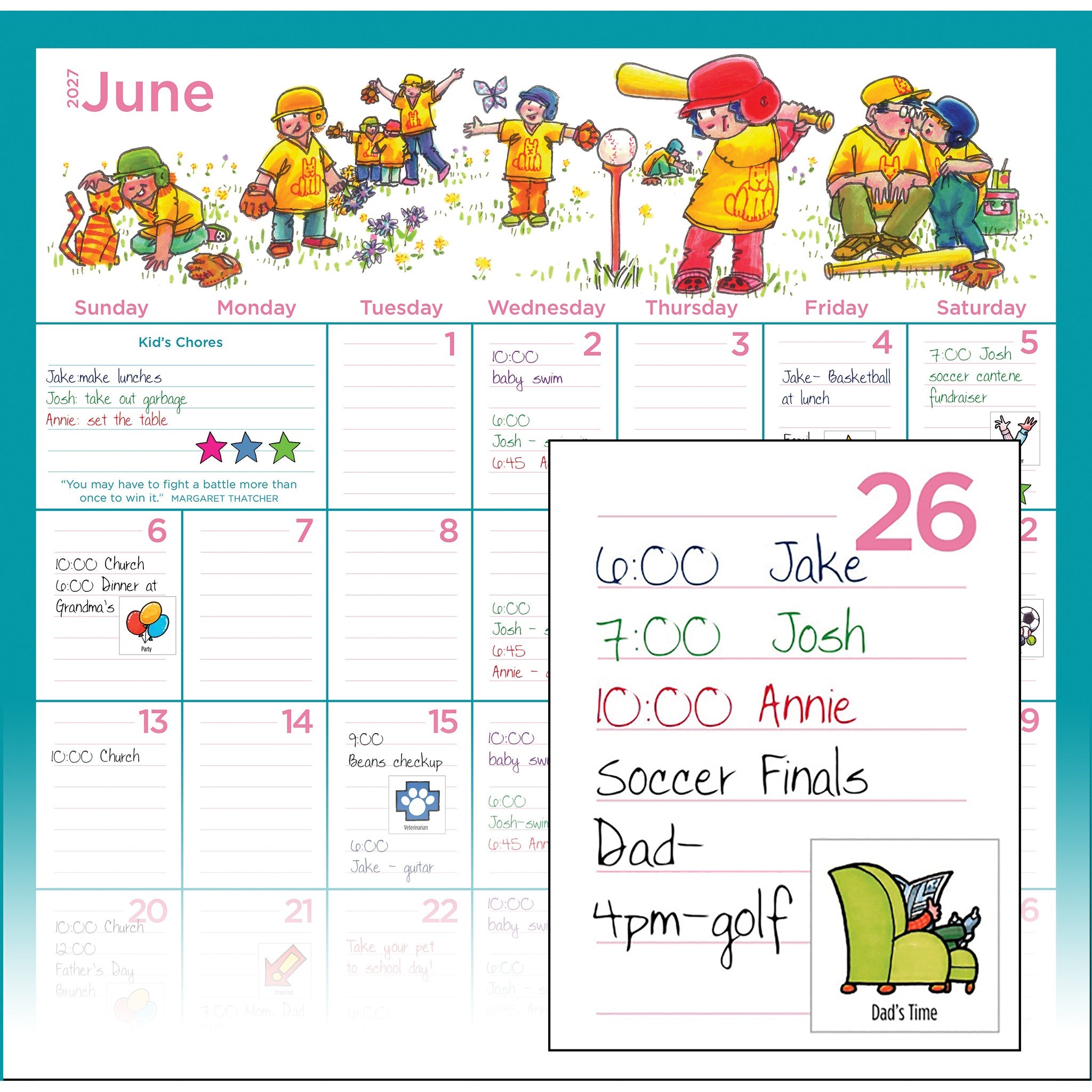 Calendrier Frigo 2026-2027 Calendrier Mural