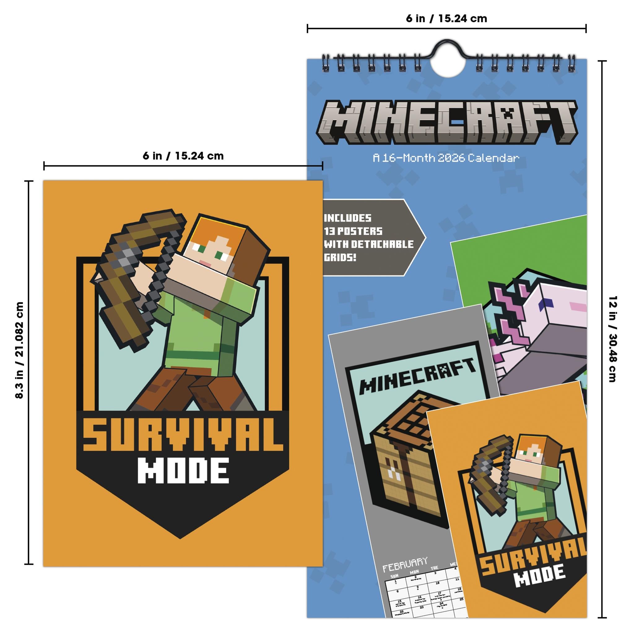 Minecraft 2026 Mini Poster Calendar