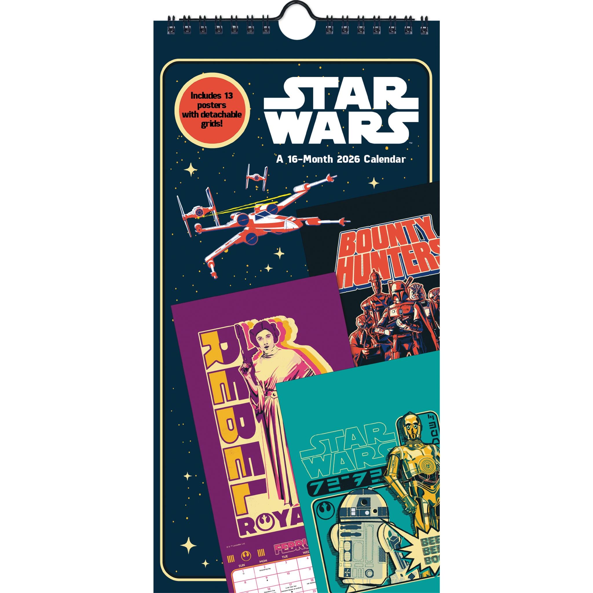 Calendrier mini-poster Star Wars 2026