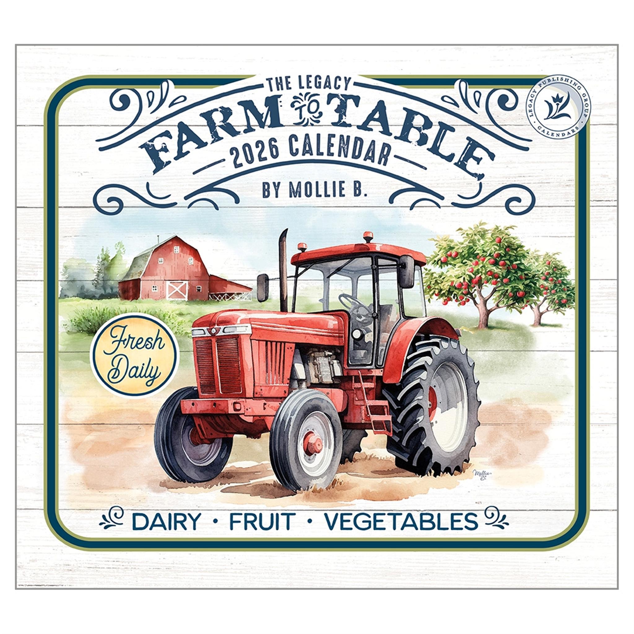 Calendrier mural de luxe Farm To Table 2026