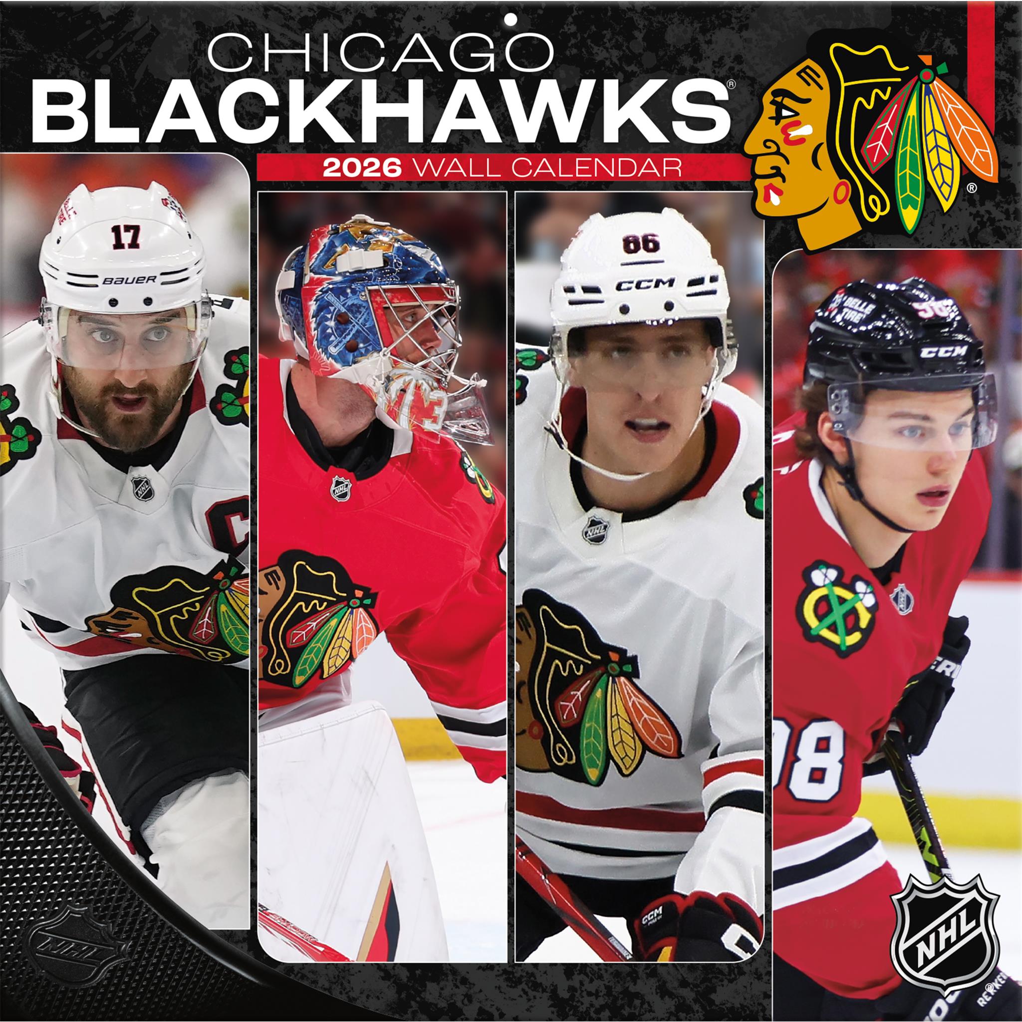 Calendrier mural 2026 des Blackhawks de Chicago (NHL)