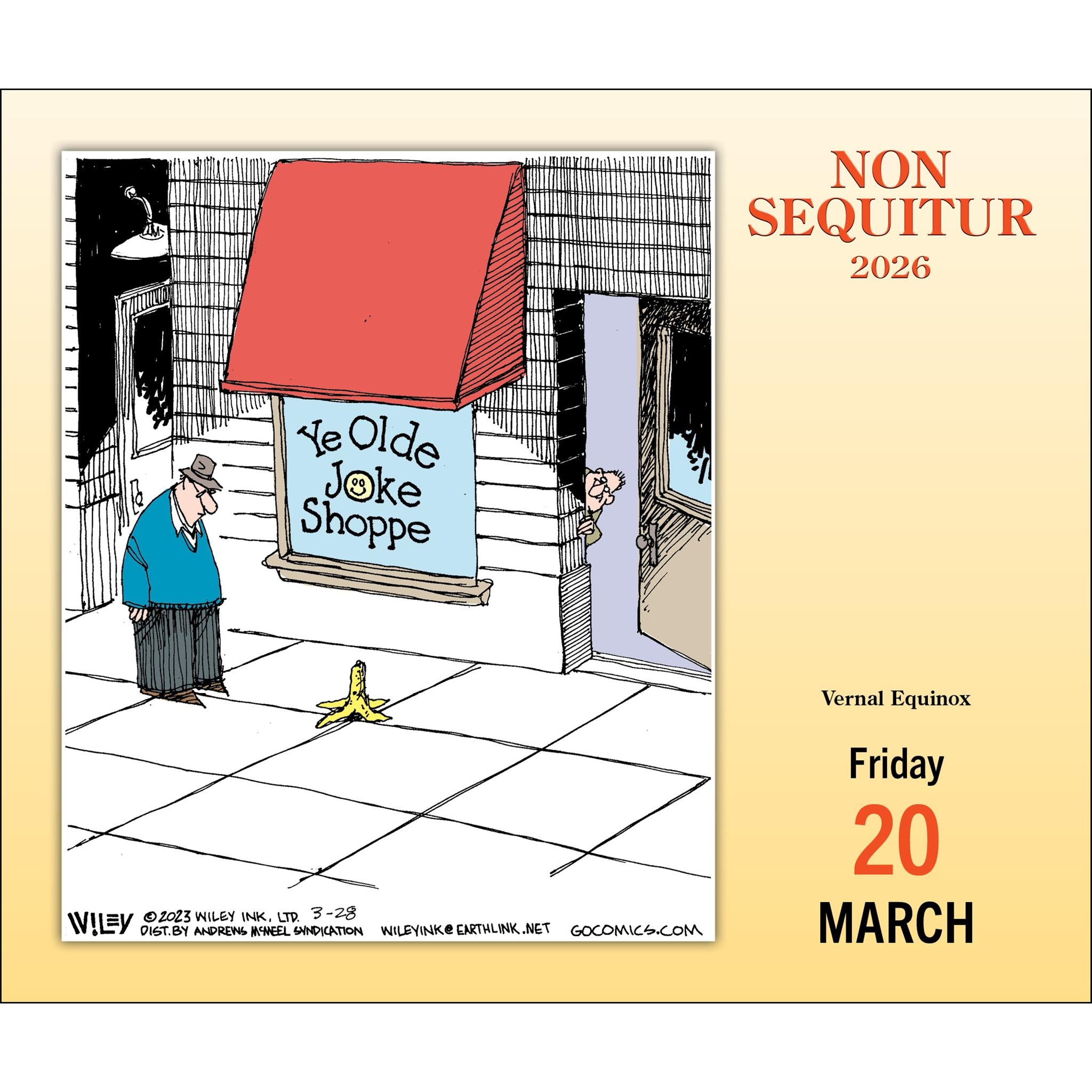 Calendrier en boîte Non Sequitur 2026
