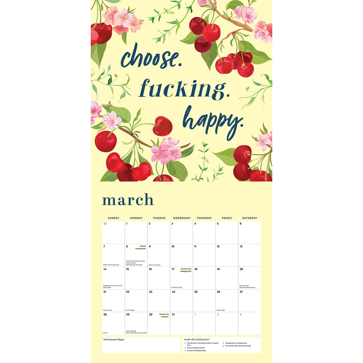 She Believed She Could So She Fucking Did 2027 Calendrier Mural - En ligne seulement