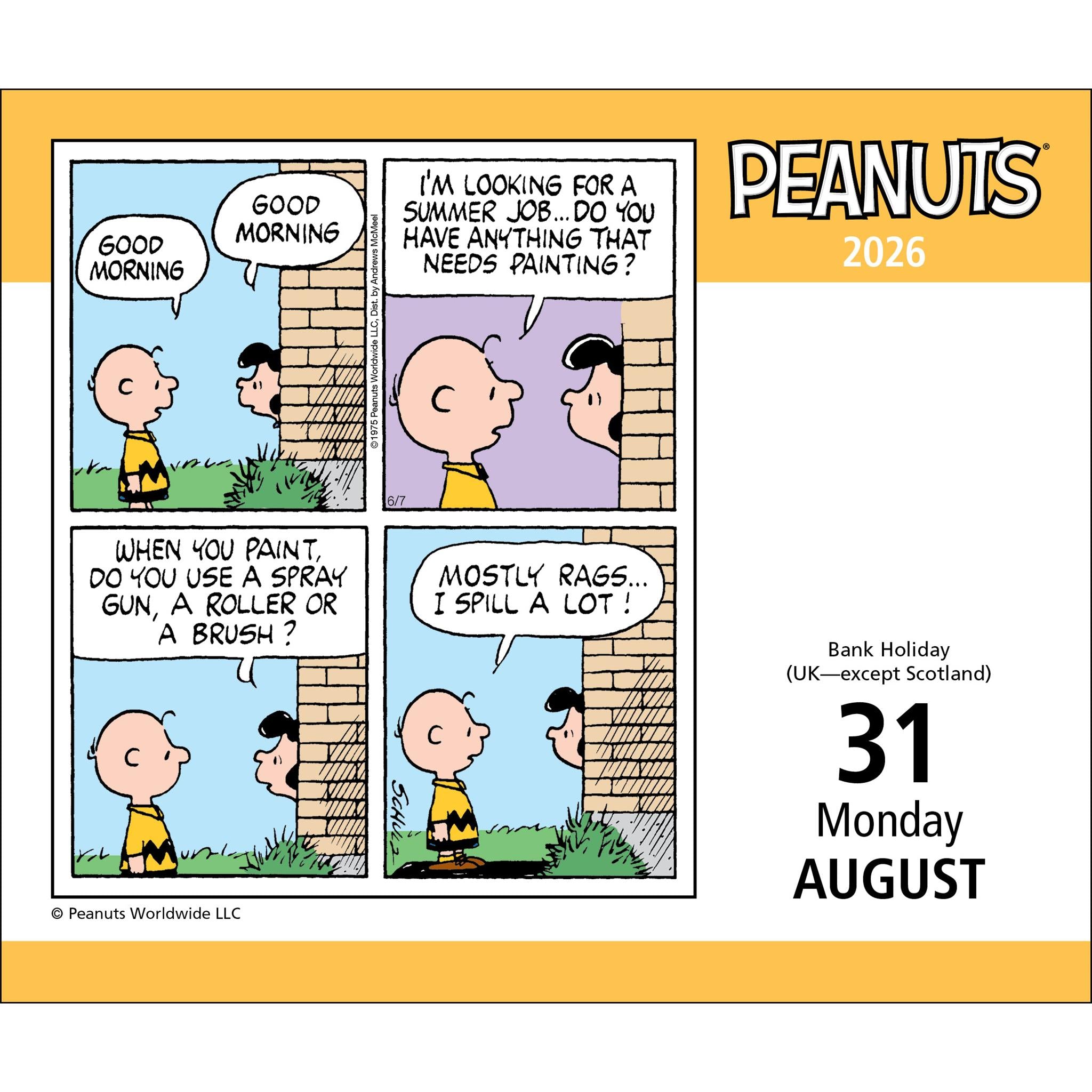 Calendrier de la boîte Peanuts® 2026