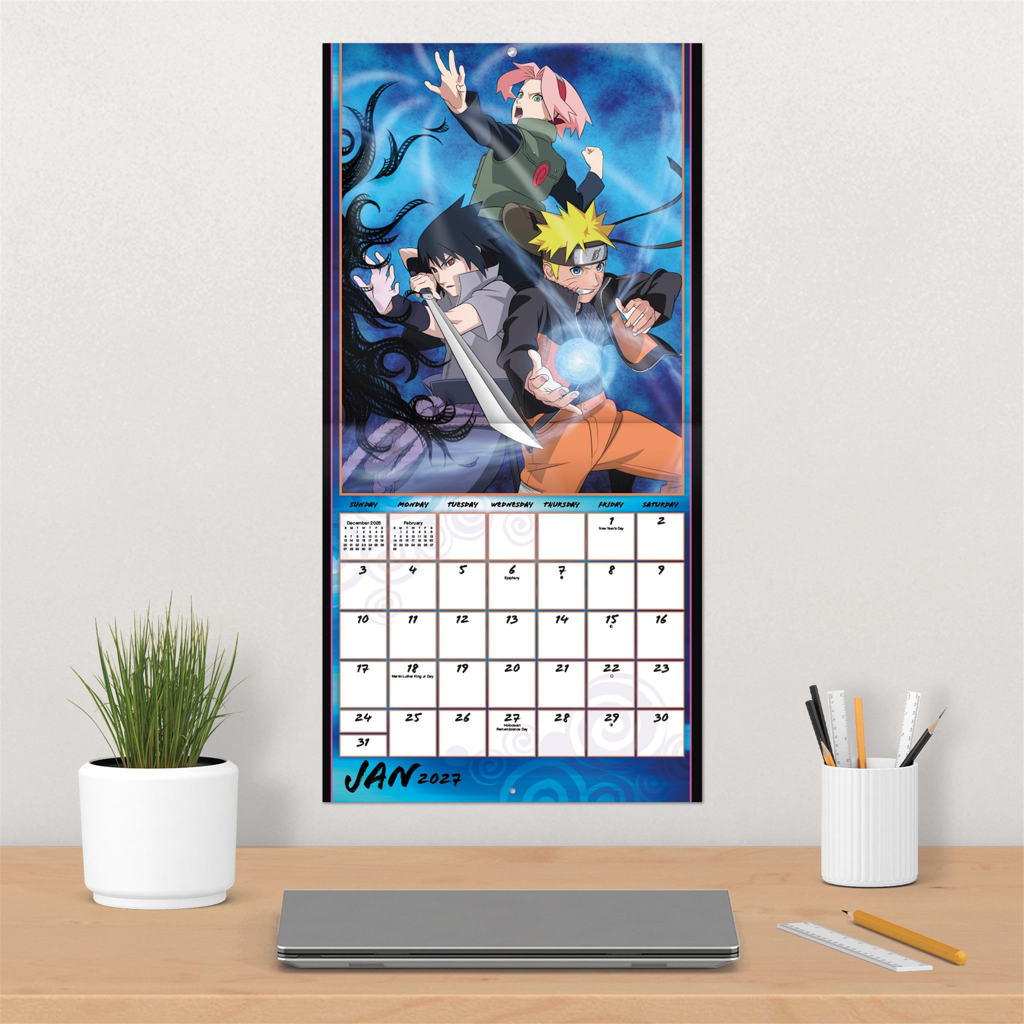 Calendrier mural Naruto Shippuden 2027