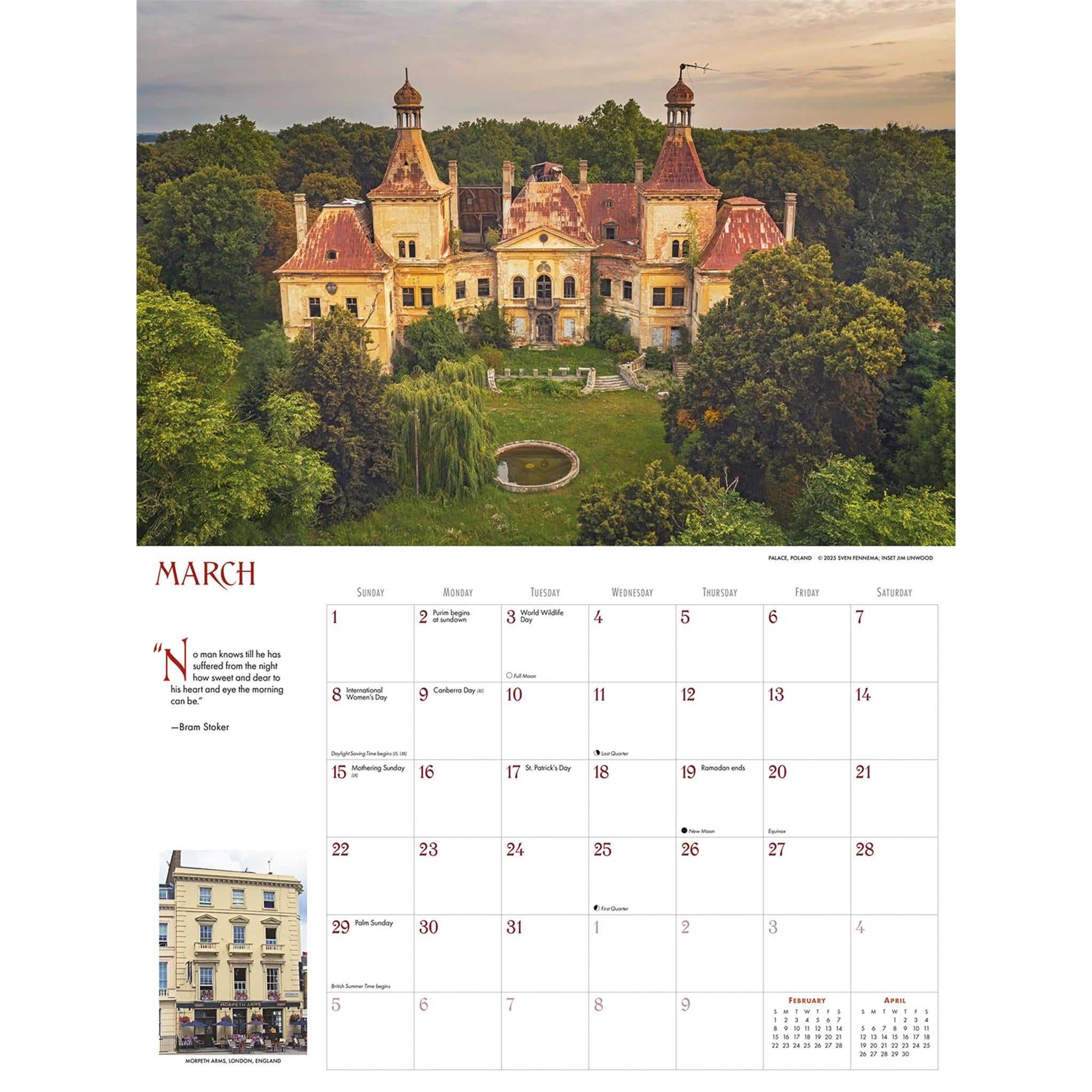 Calendrier mural surdimensionné Haunts 2026