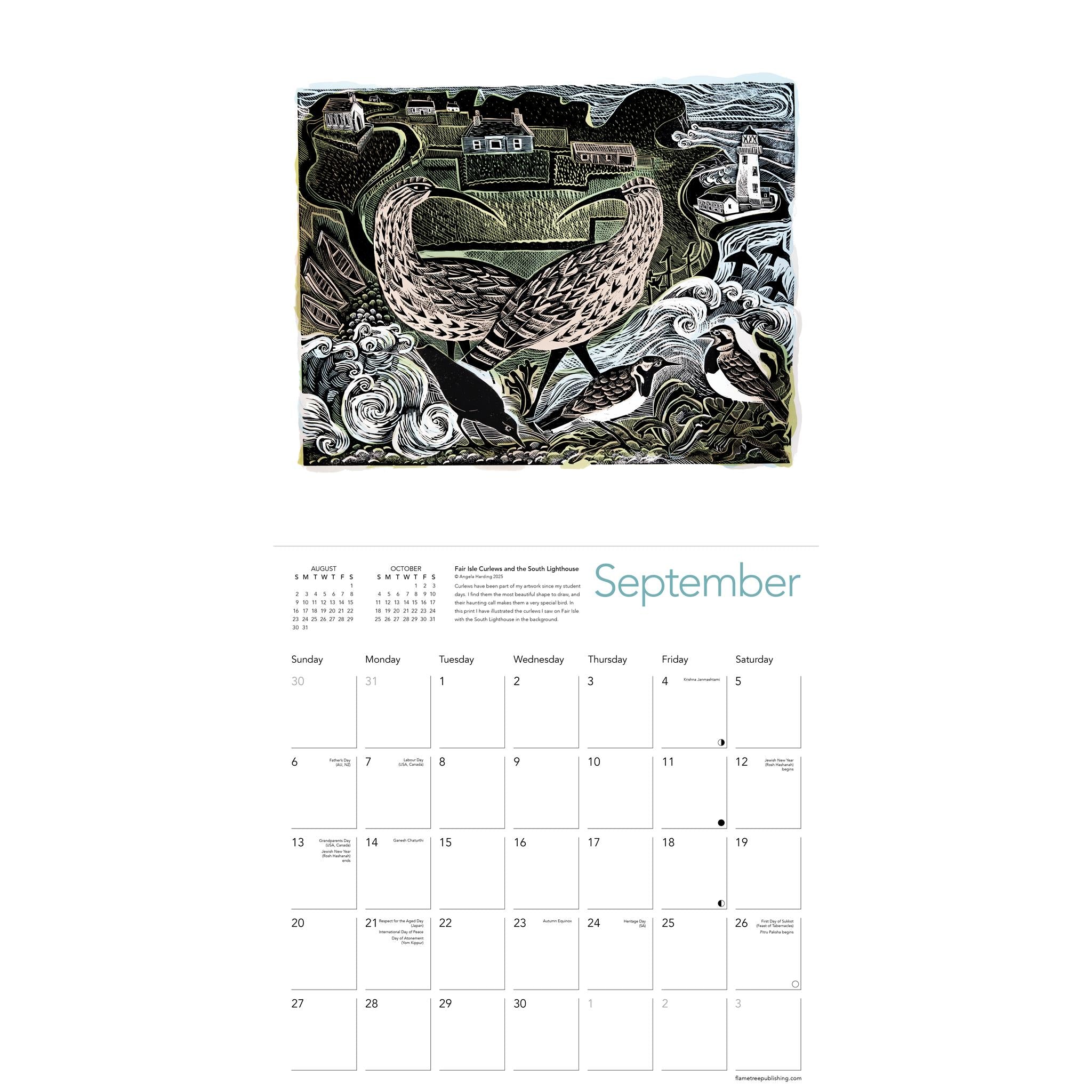 Calendrier mural Angela Harding 2026 - Disponible uniquement en ligne