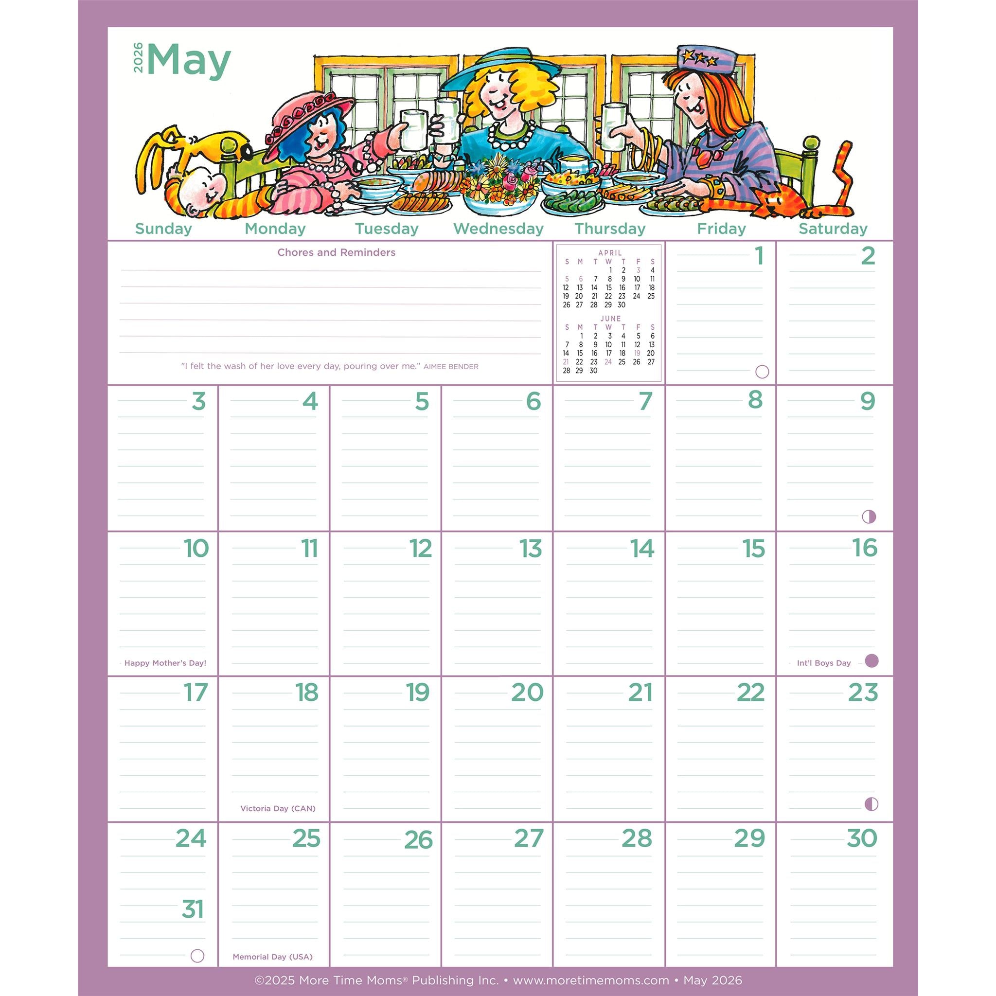 Calendrier de réfrigérateur 2025-2026 Calendrier mural