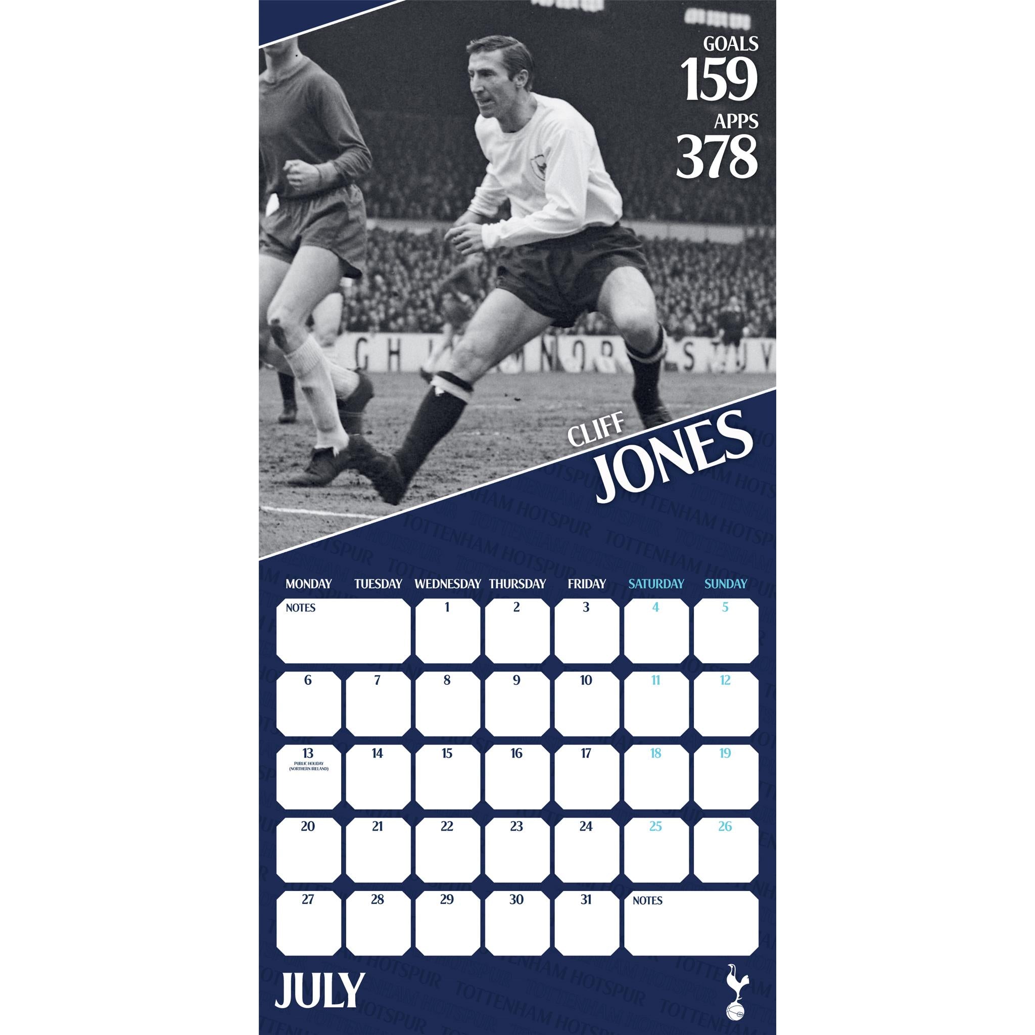 Tottenham Hotspur 2026 Wall Calendar