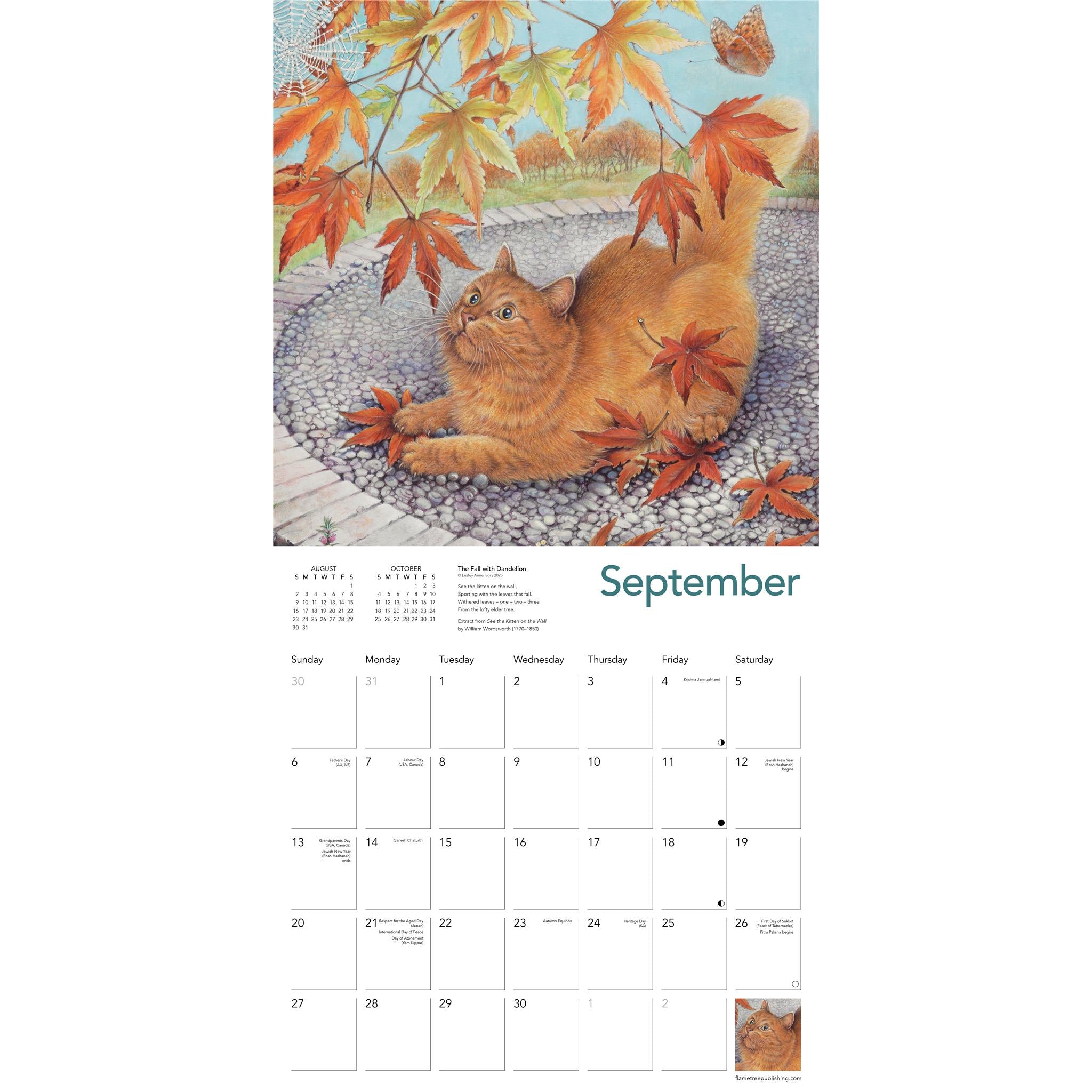 Ivory Cats By Lesley Anne Ivory 2026 Wall Calendar