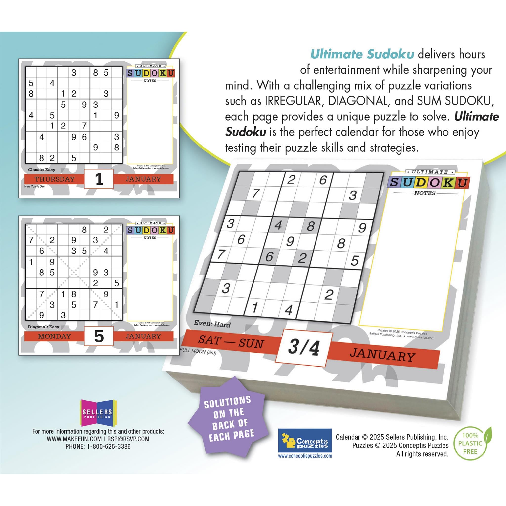 Calendrier de la boîte Sudoku Ultimate 2026