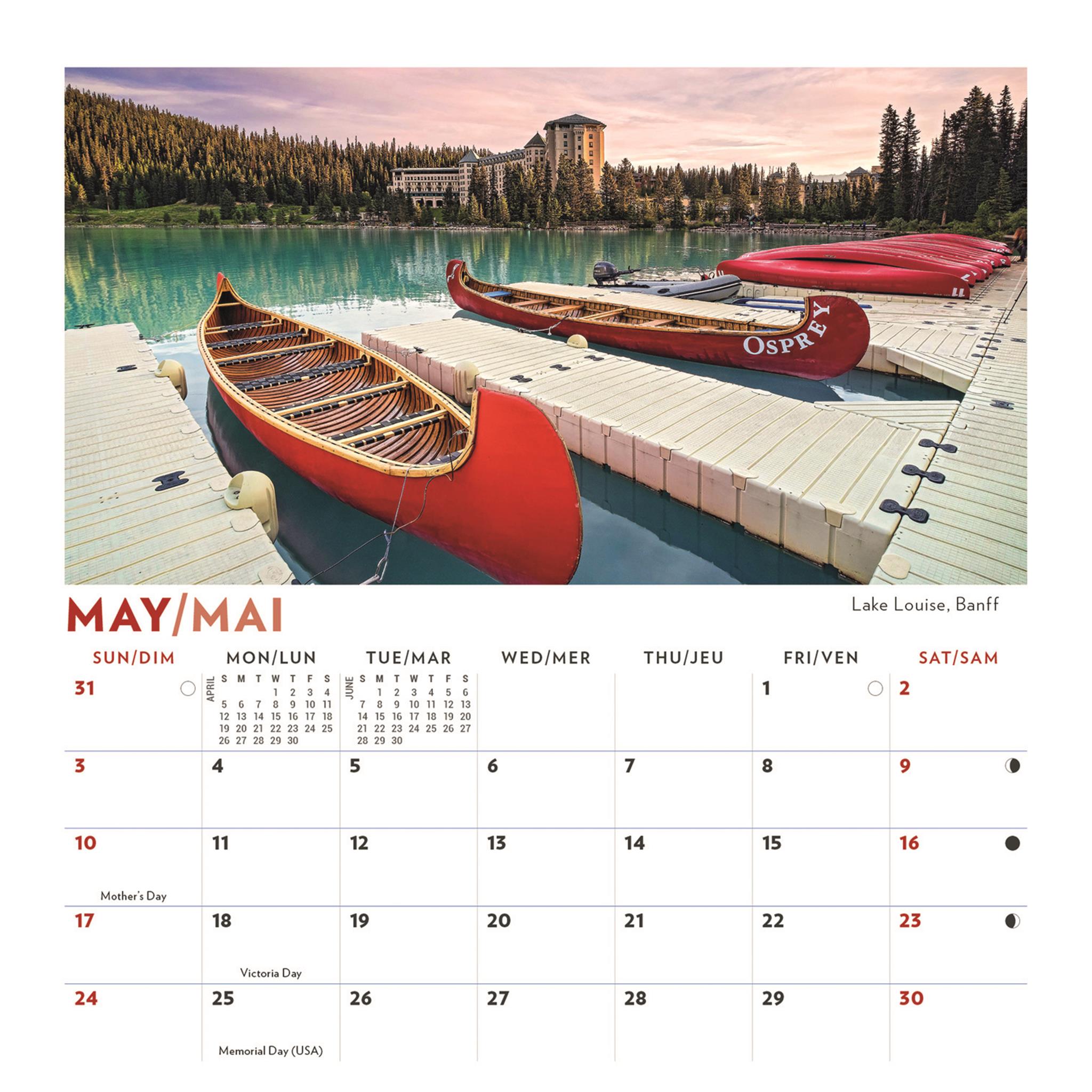 Canadian Rockies 2026 Easel Calendar