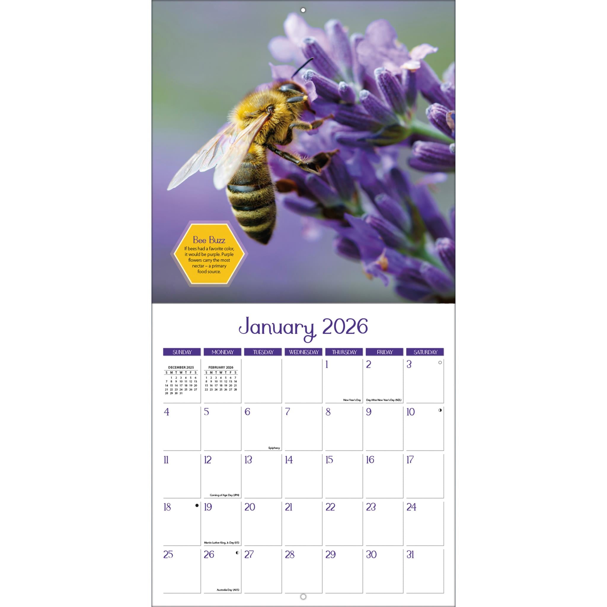 Busy Bees 2026 Wall Calendar