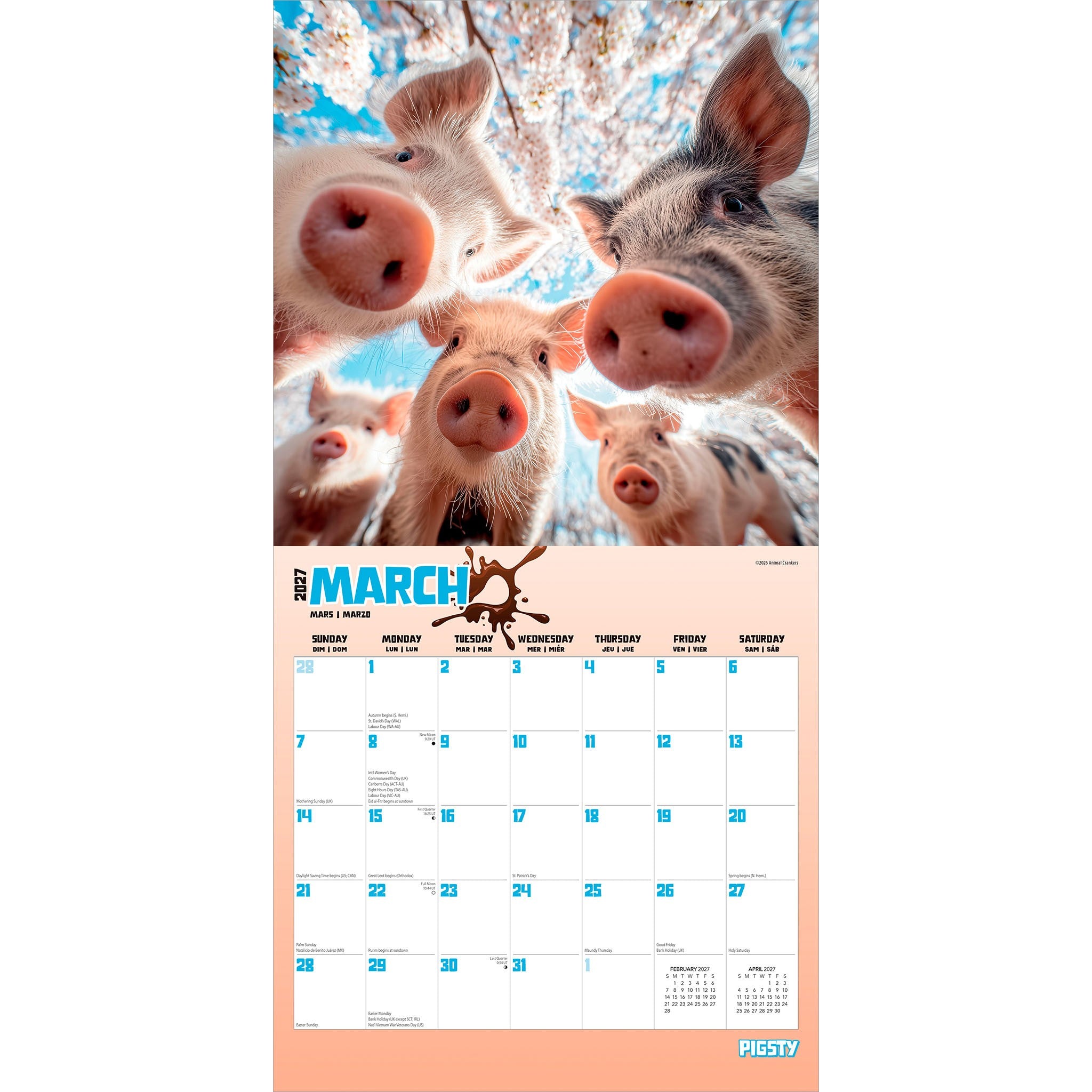 Pigsty 2027 Wall Calendar - Online Only