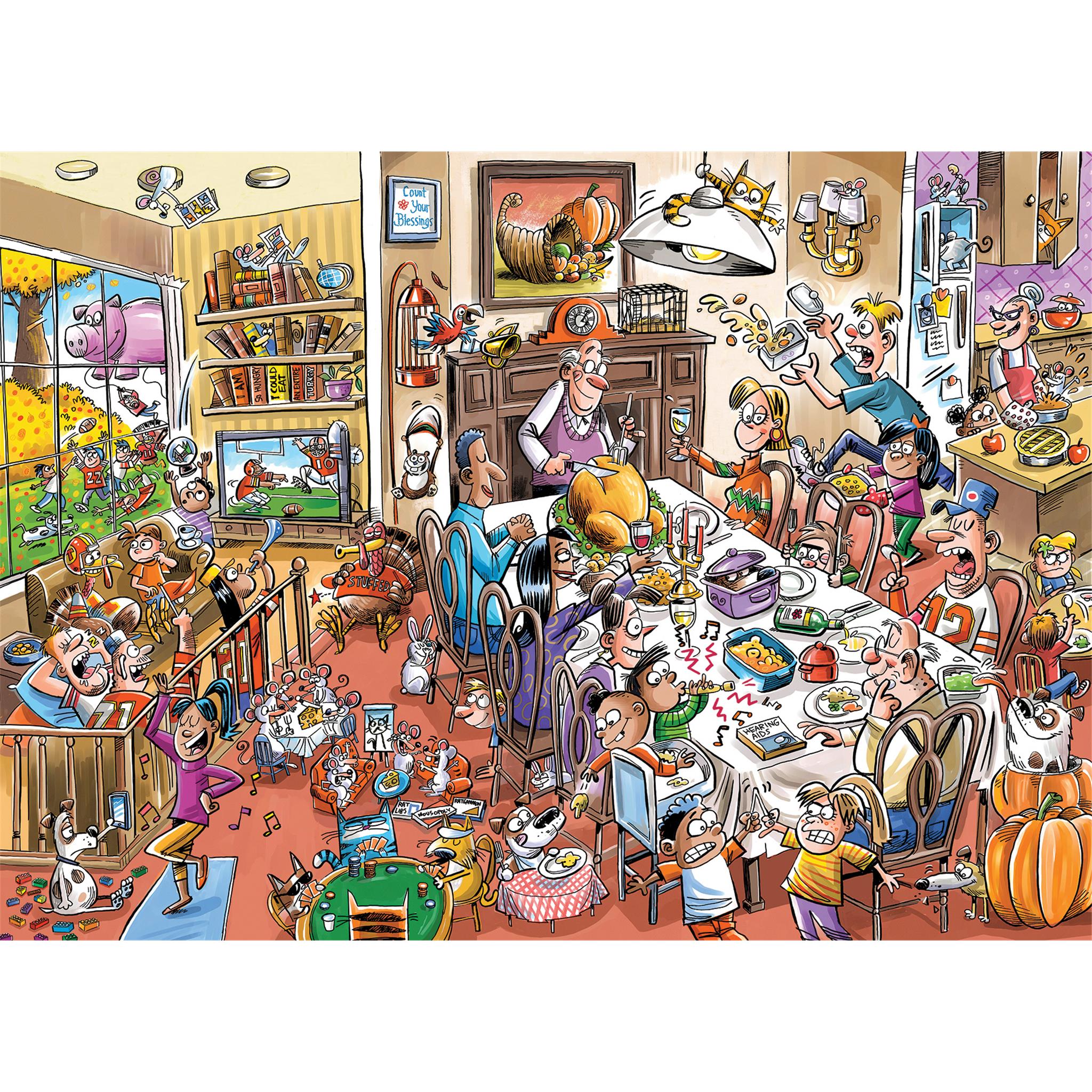 Puzzle de 350 pièces « Thanksgiving Togetherness » de Cobble Hill