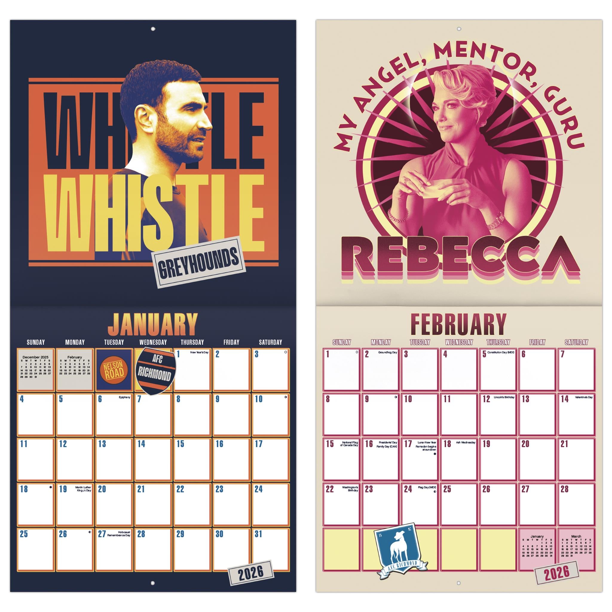 Ted Lasso 2026 Wall Calendar