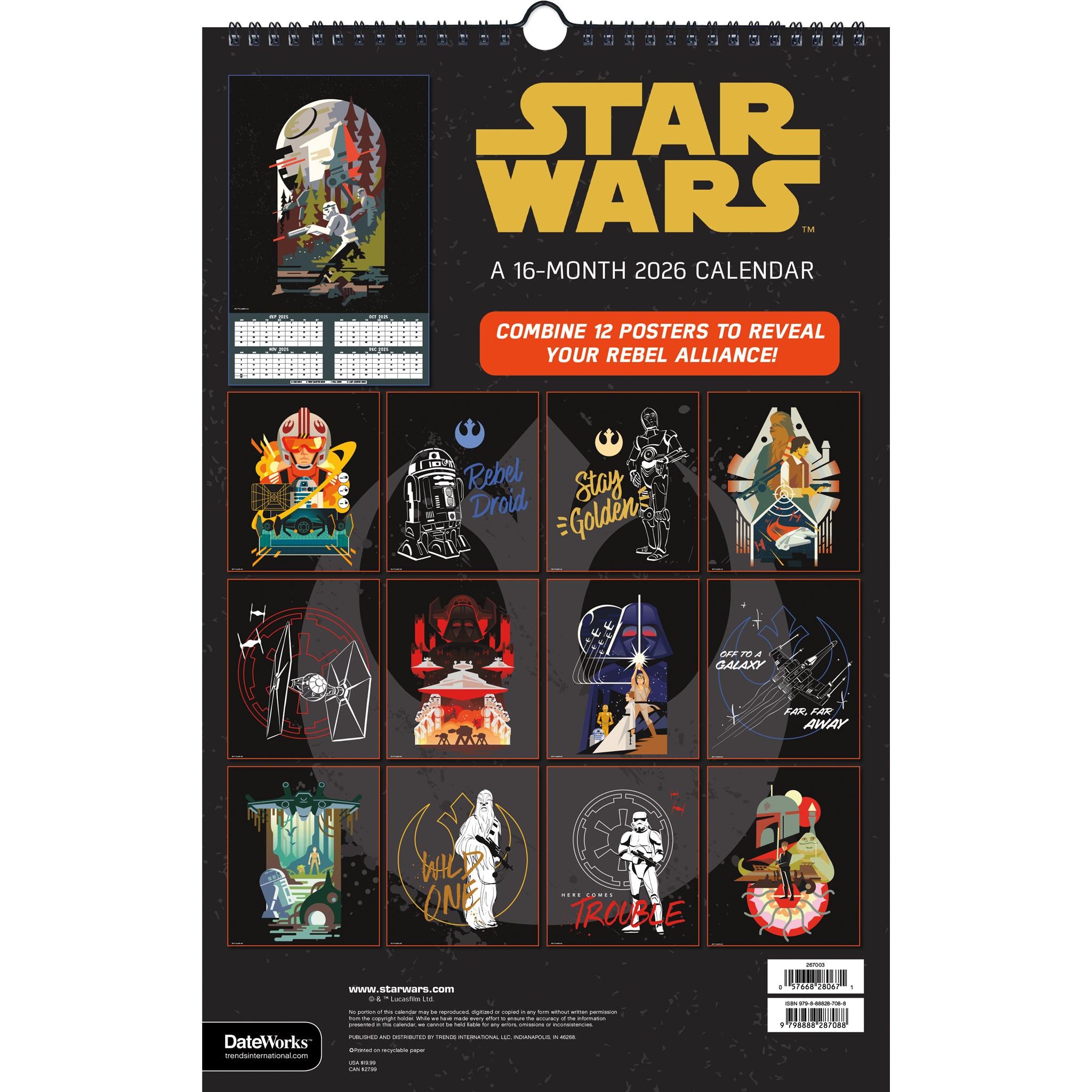 Calendrier Star Wars 2026 (affiche)