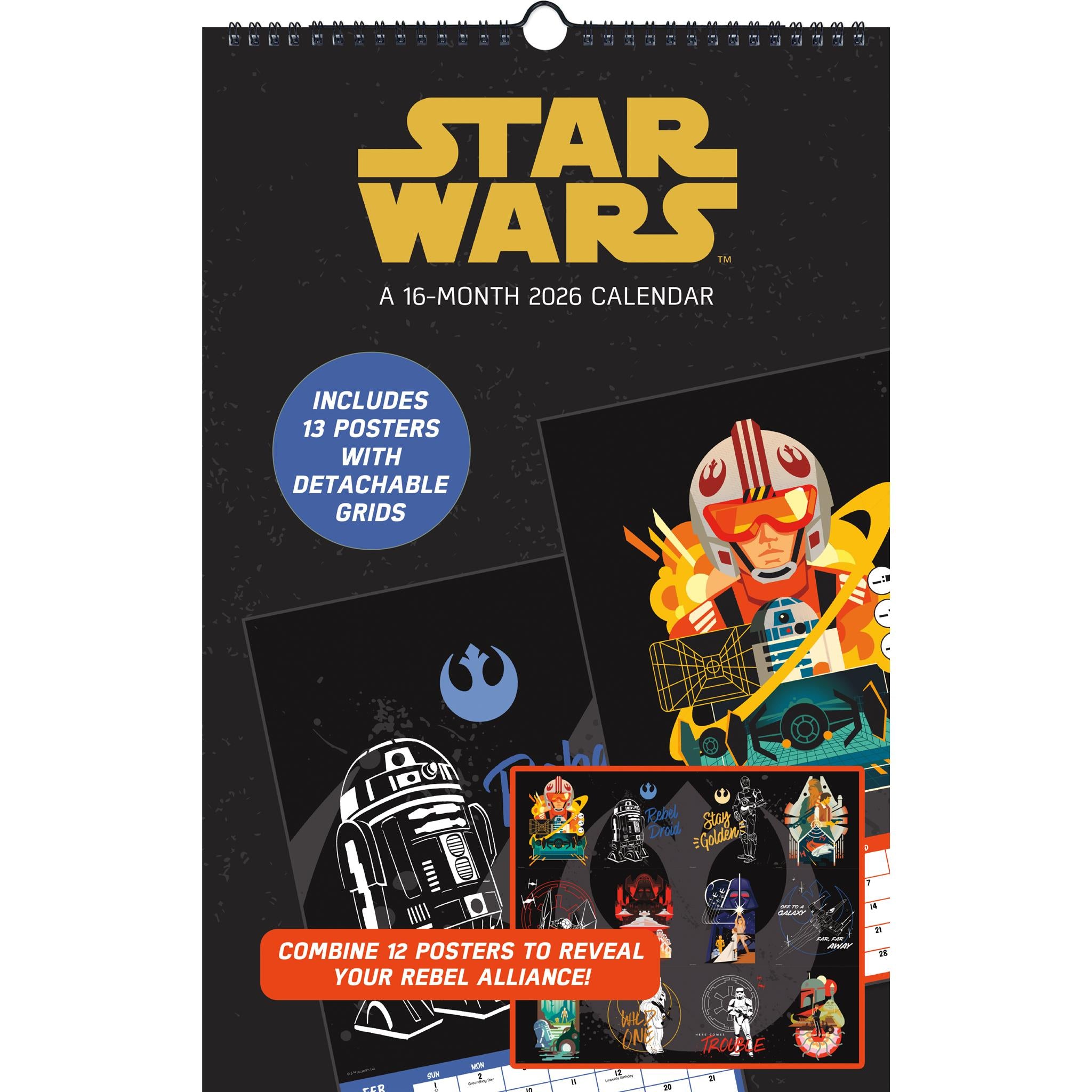 Calendrier Star Wars 2026 (affiche)