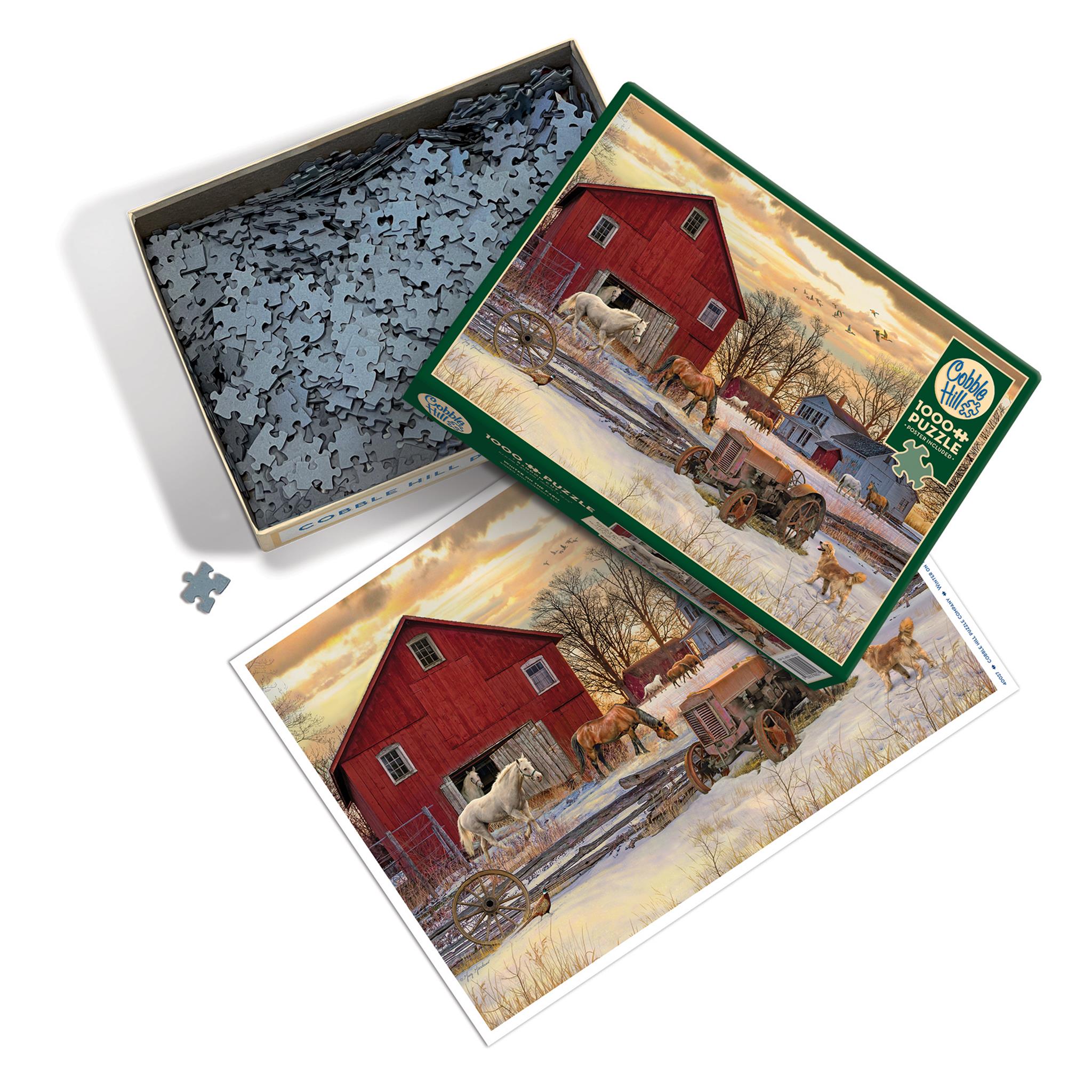 Winter on the Farm 1000 Piece Puzzle Cobble Hill